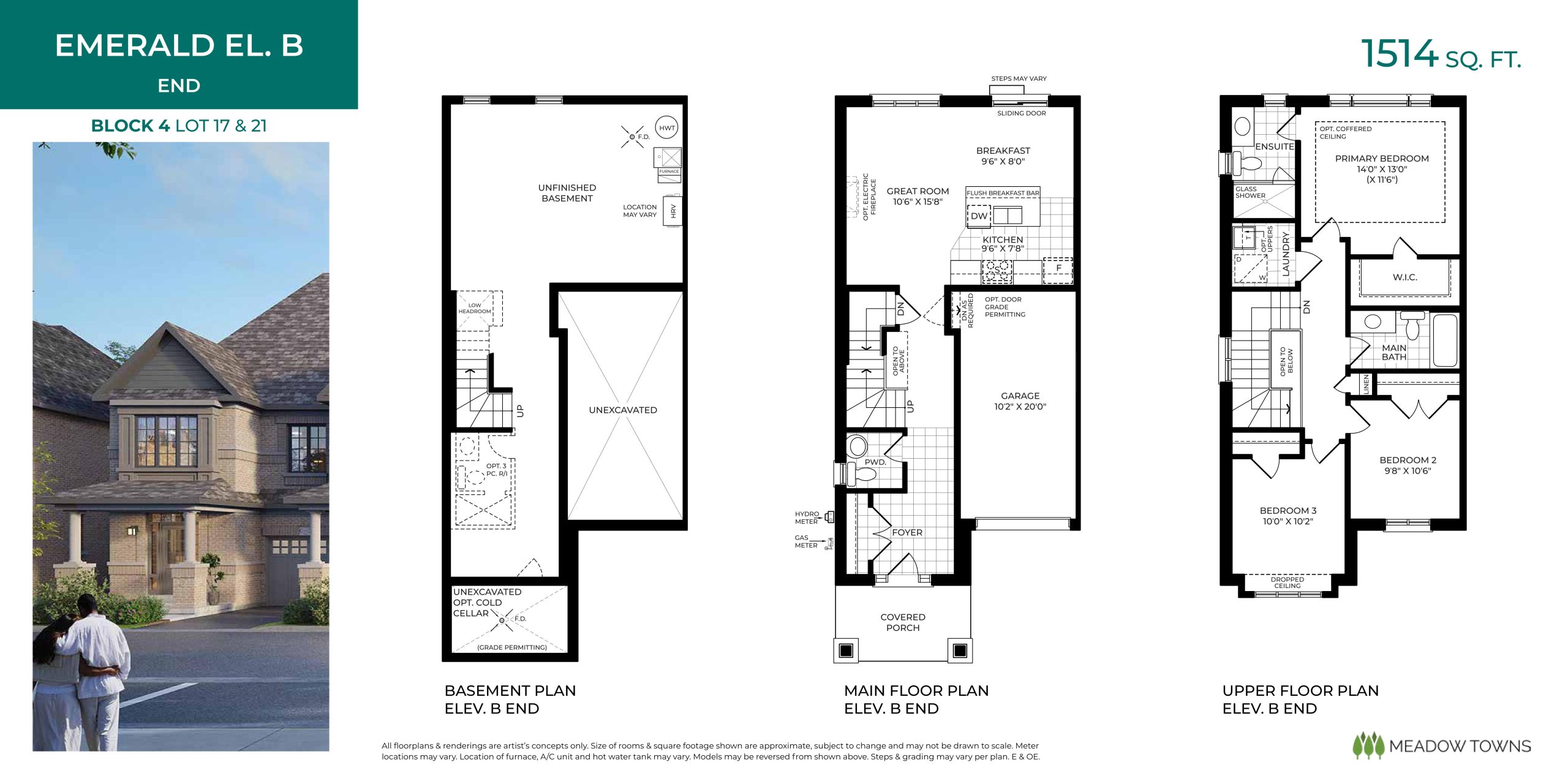 Emerald El. B (End) floor plan