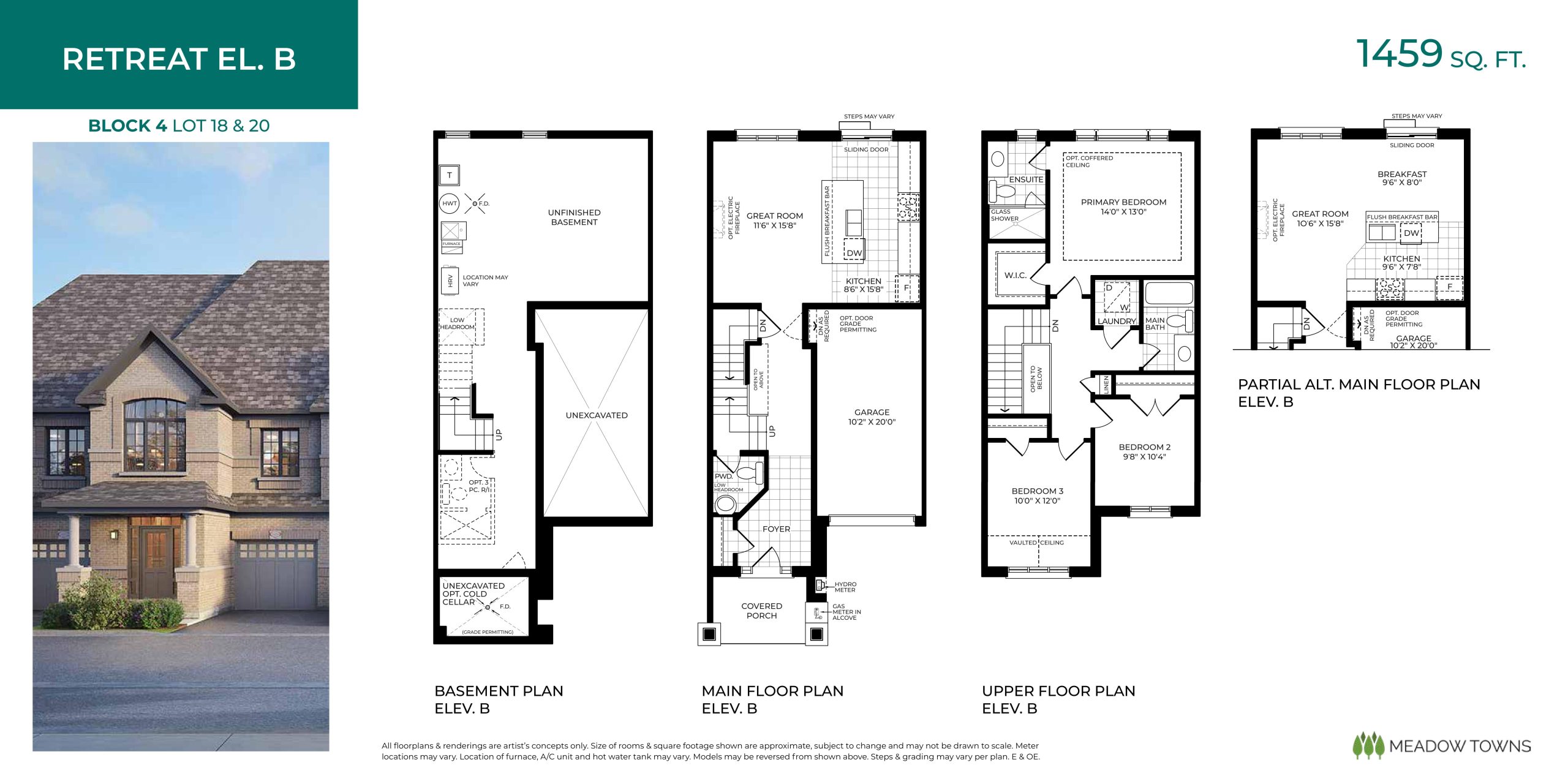 Retreat El. B floor plan