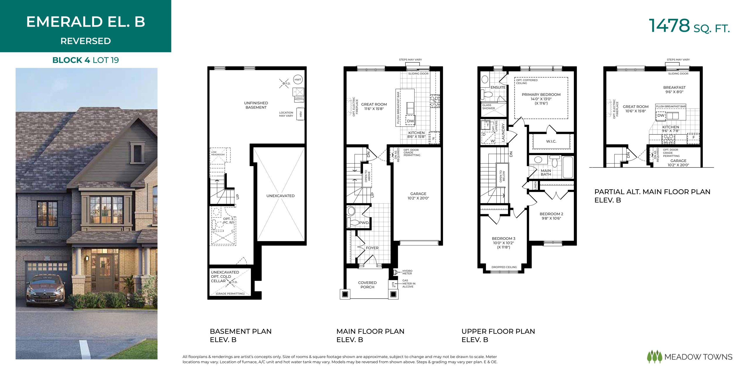 Emerald El. B (Reversed) floor plan