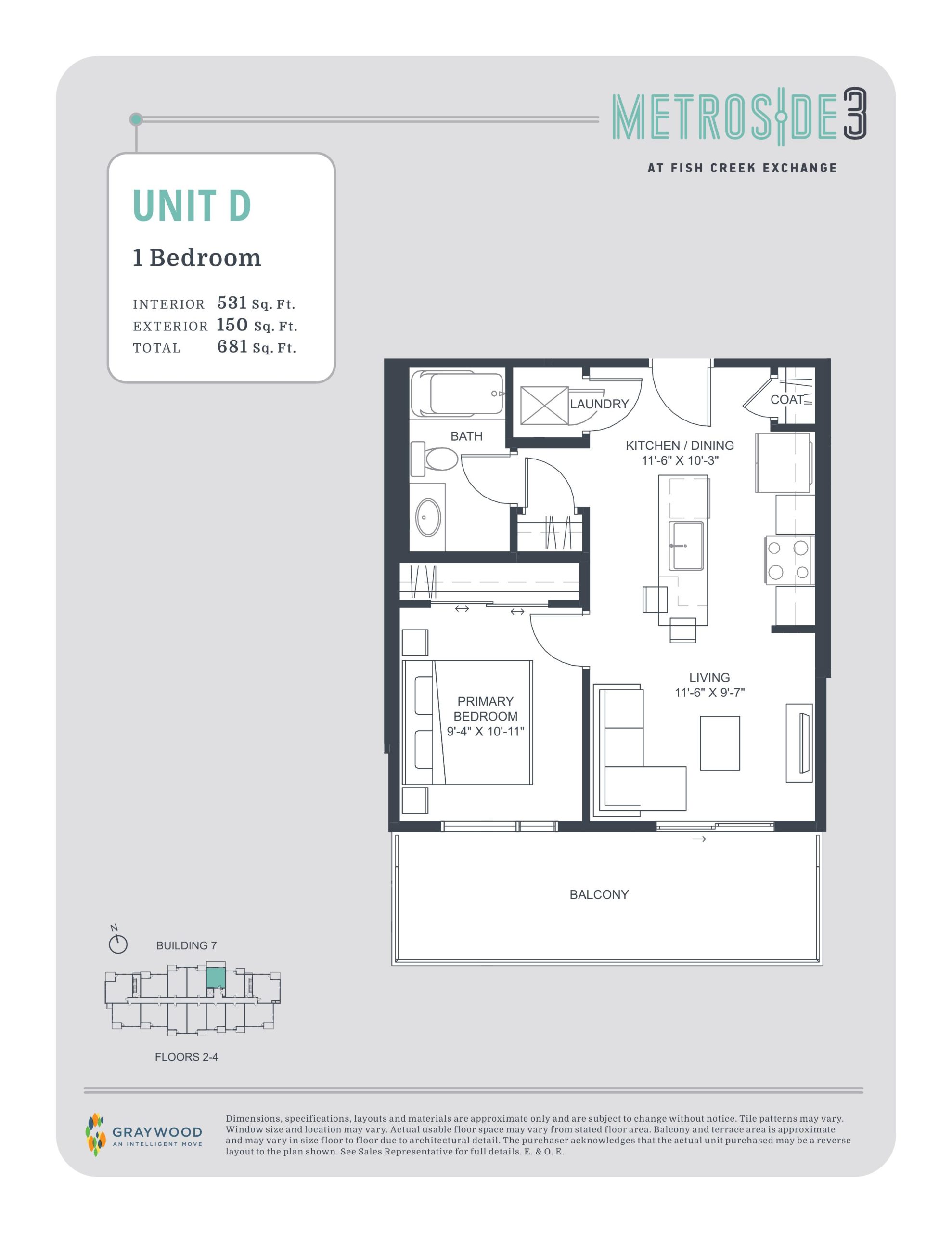 Unit D floor plan