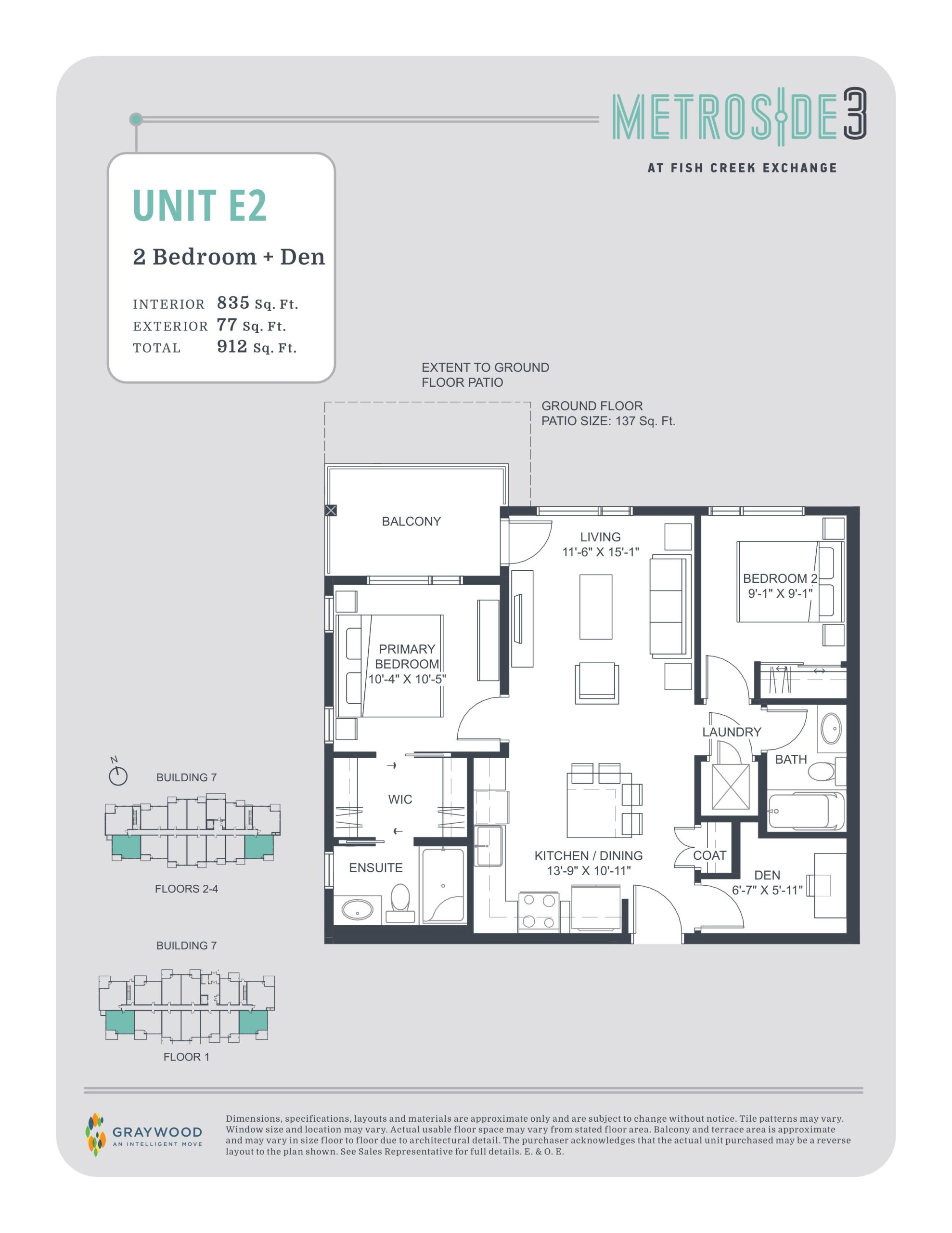 Unit E2 floor plan