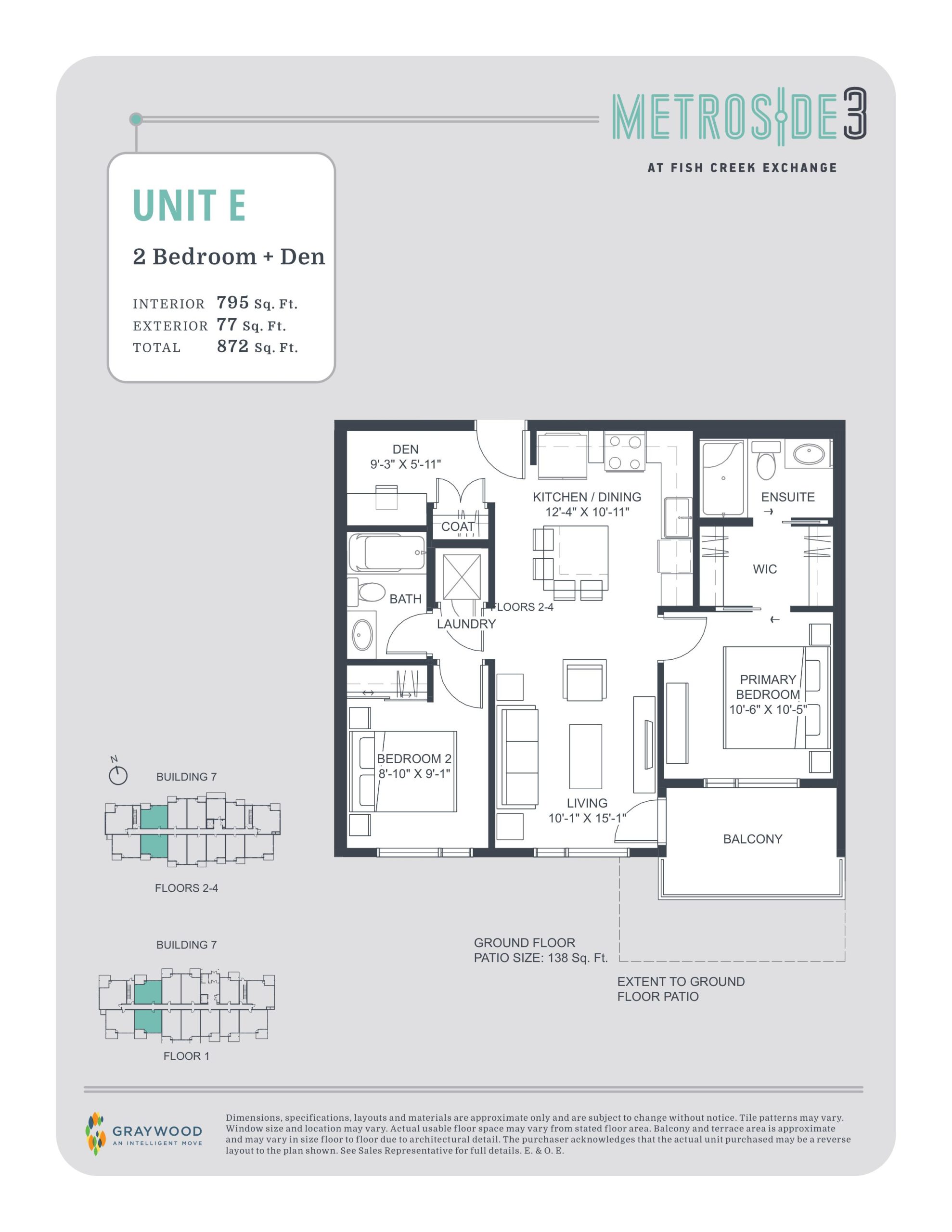 Unit E floor plan