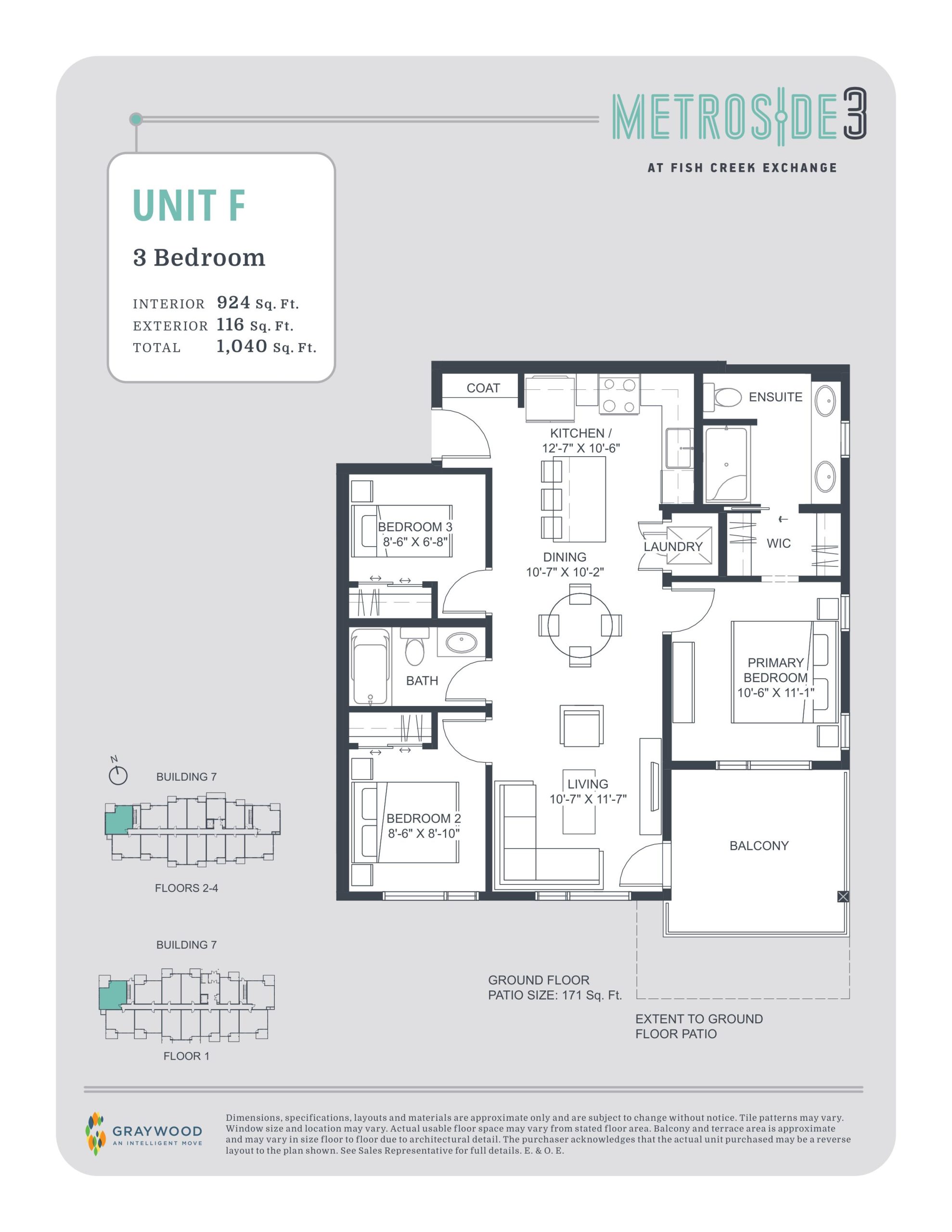 Unit F floor plan
