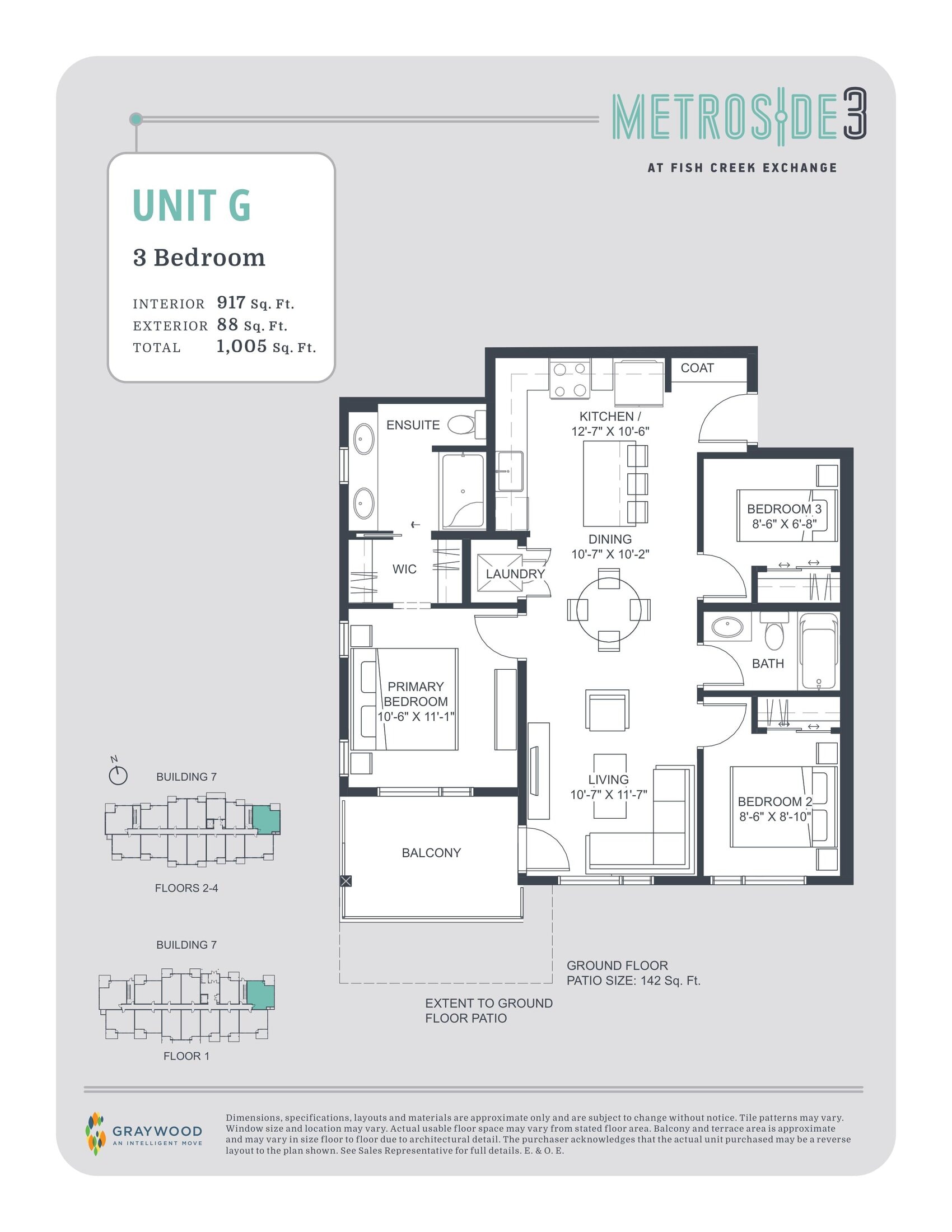 Unit G floor plan