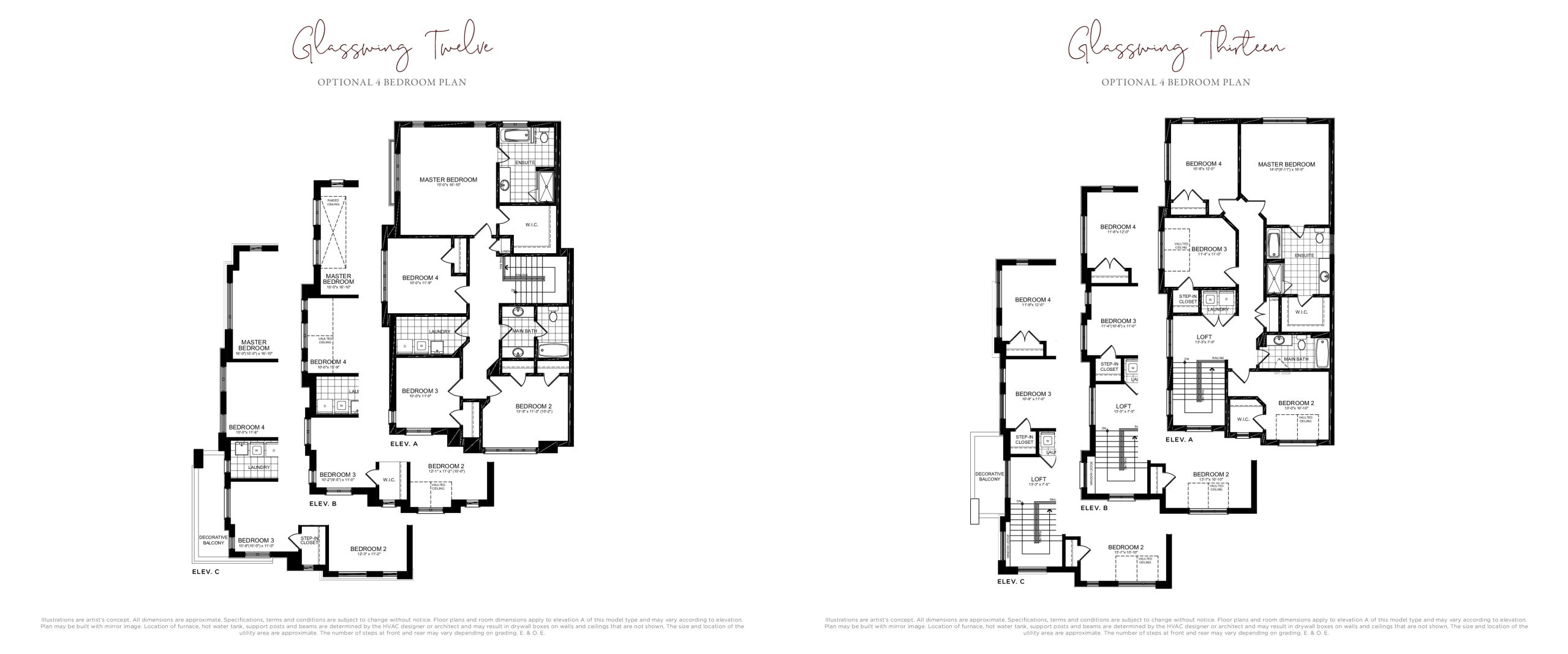 Glasswing Twelve, Thirteen (Optional Plan) floor plan