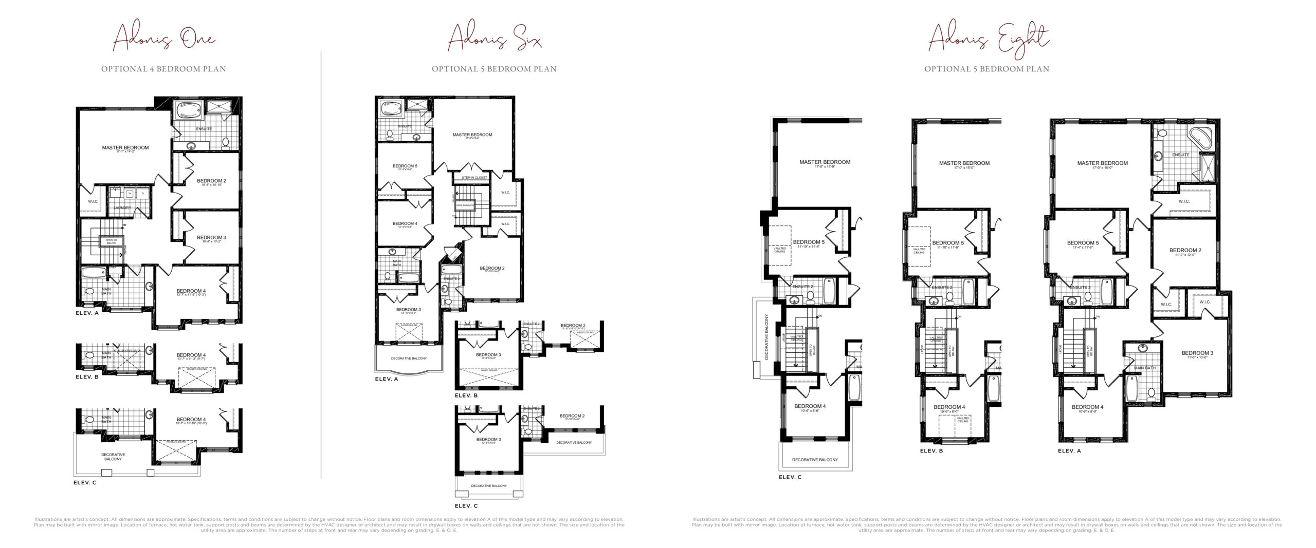 Adonis One, Six, Eight (Optional Plan) floor plan