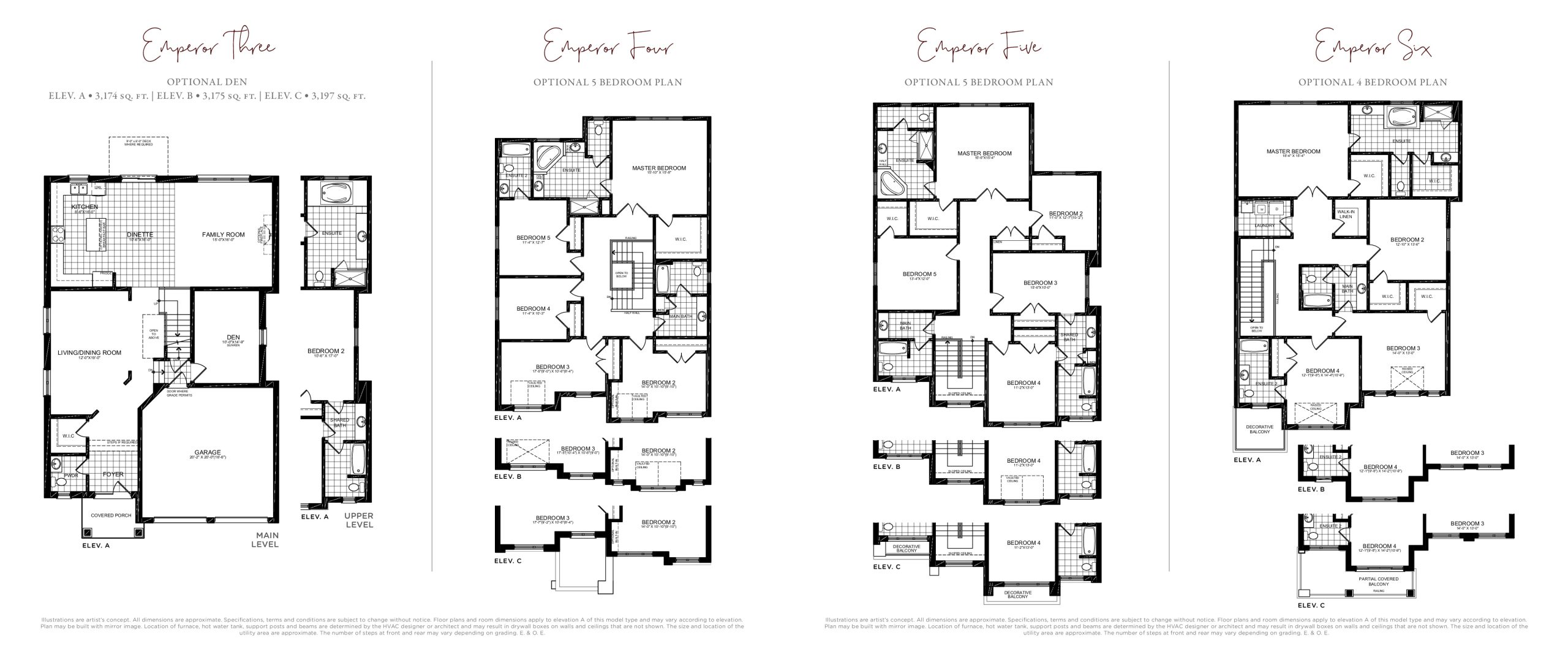 Emperor Three, Four, Five, Six (Optional Plan) floor plan