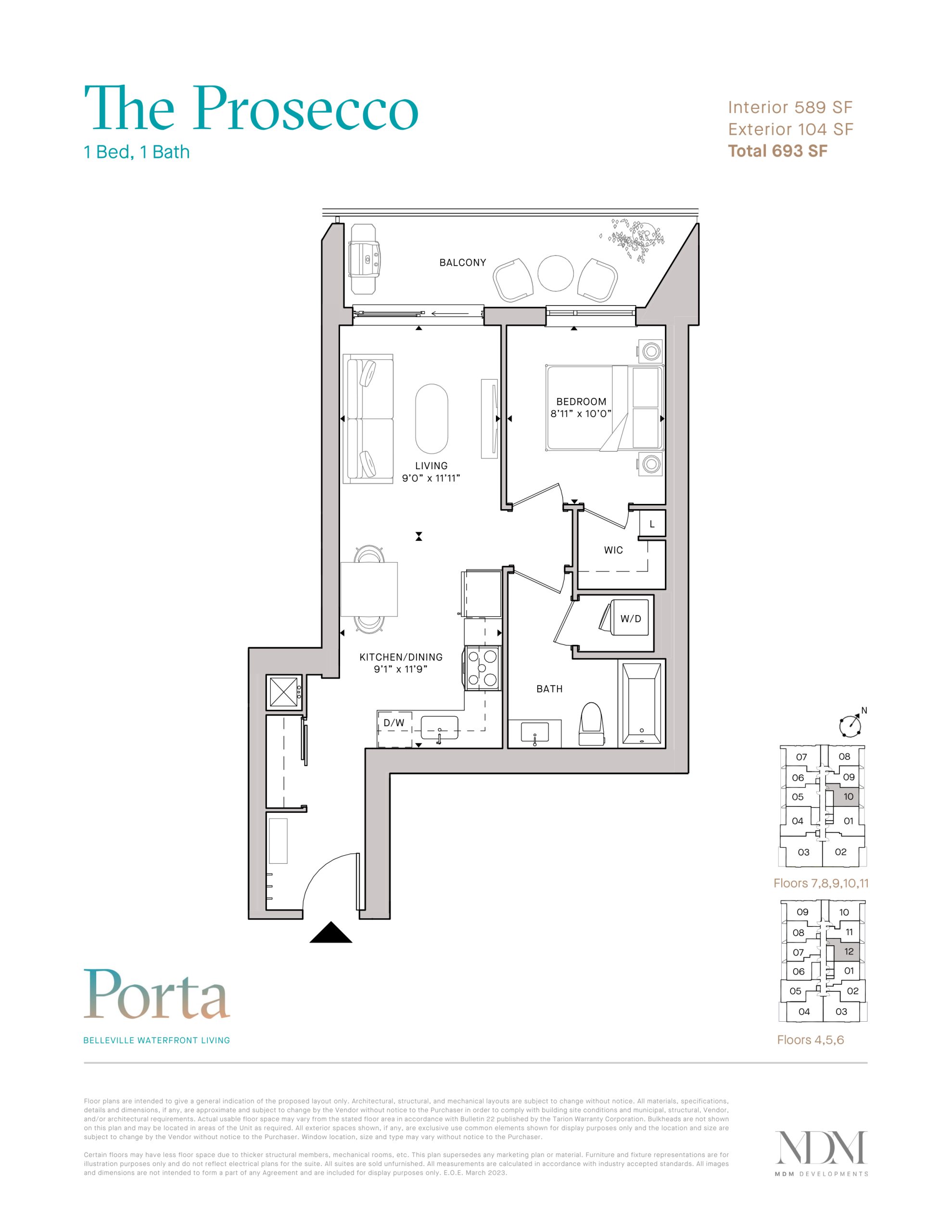 The Prosecco floor plan