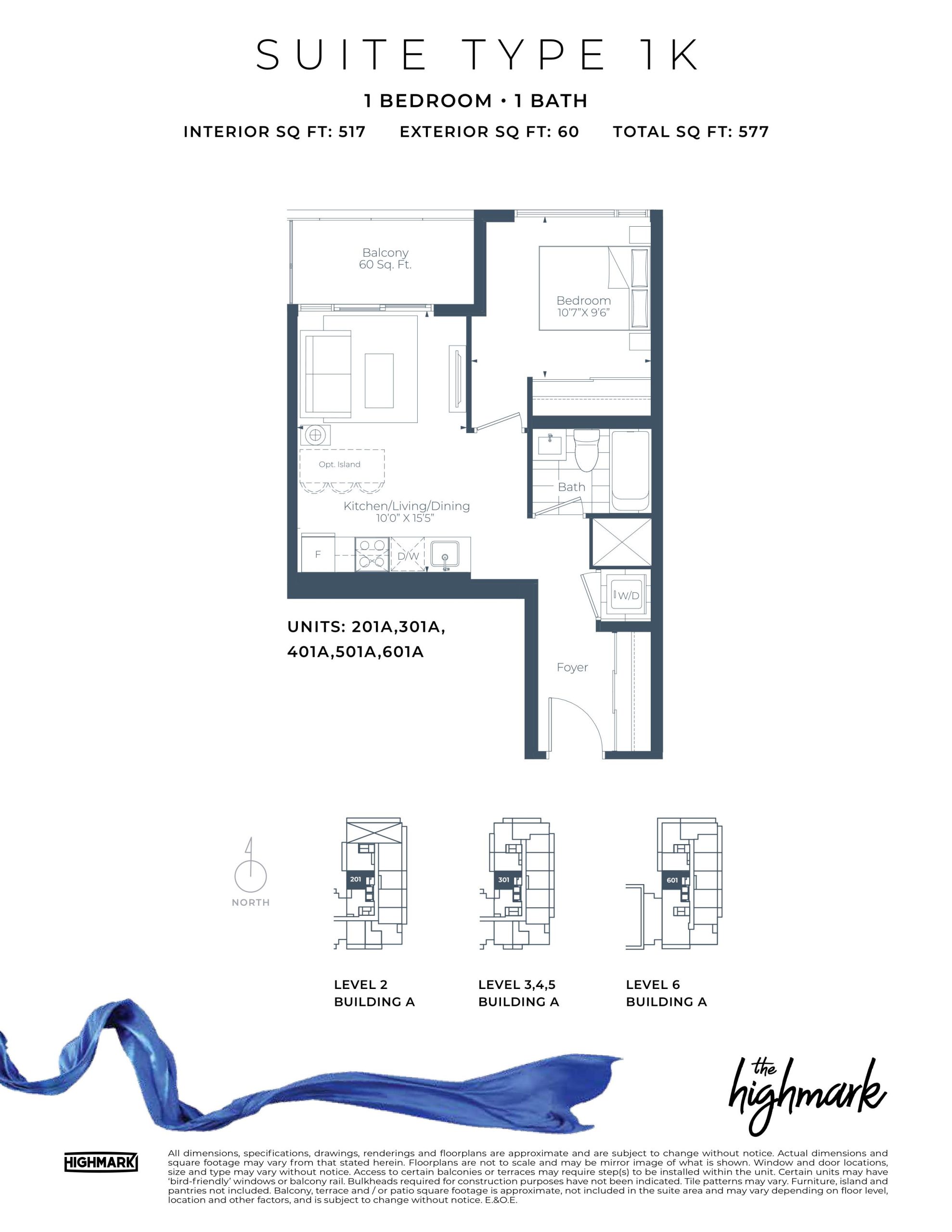 1K floor plan