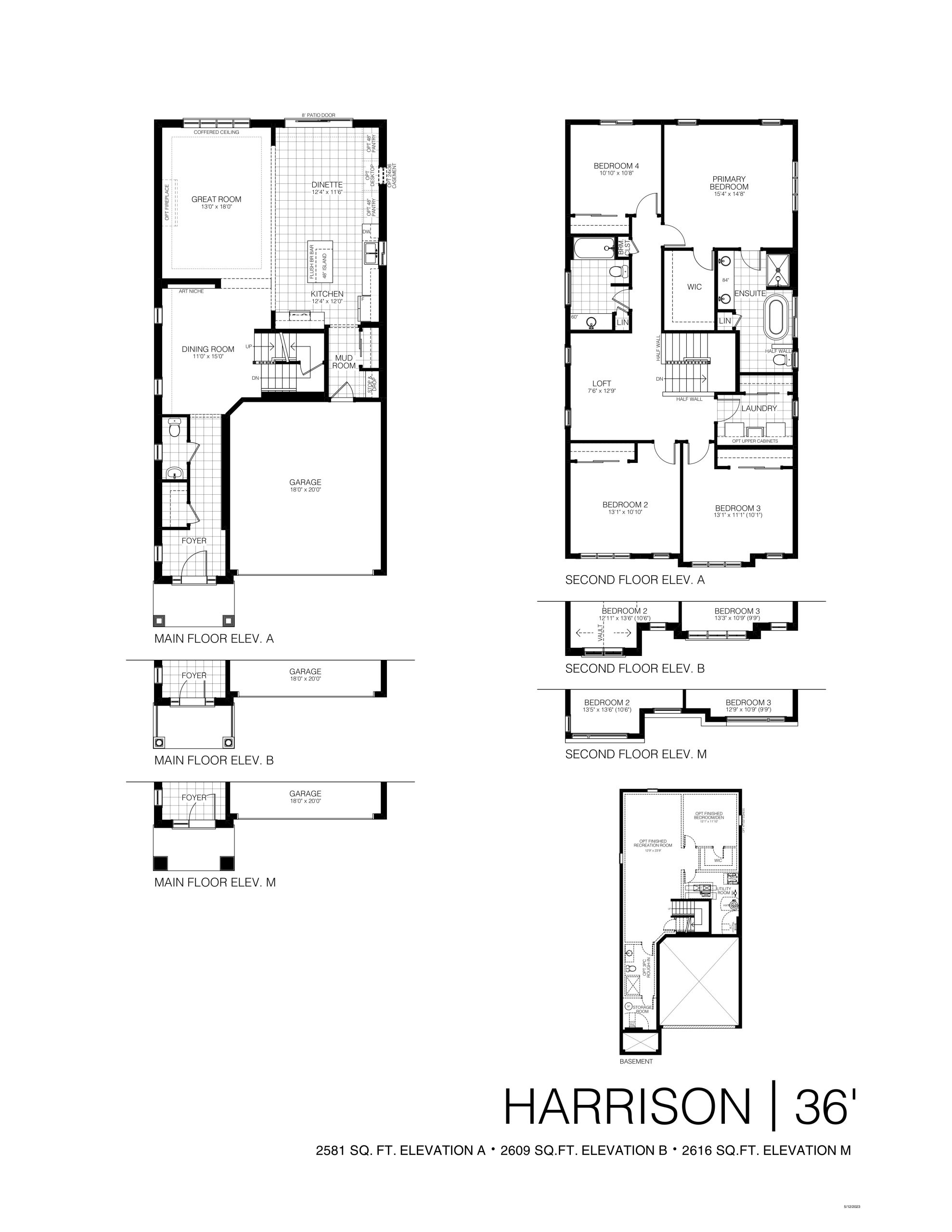 Harrison 36' floor plan
