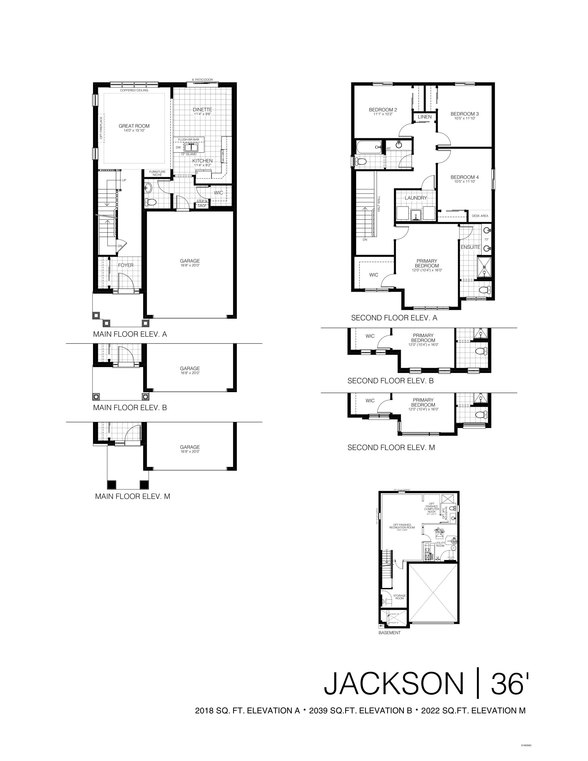 Jackson 36' floor plan
