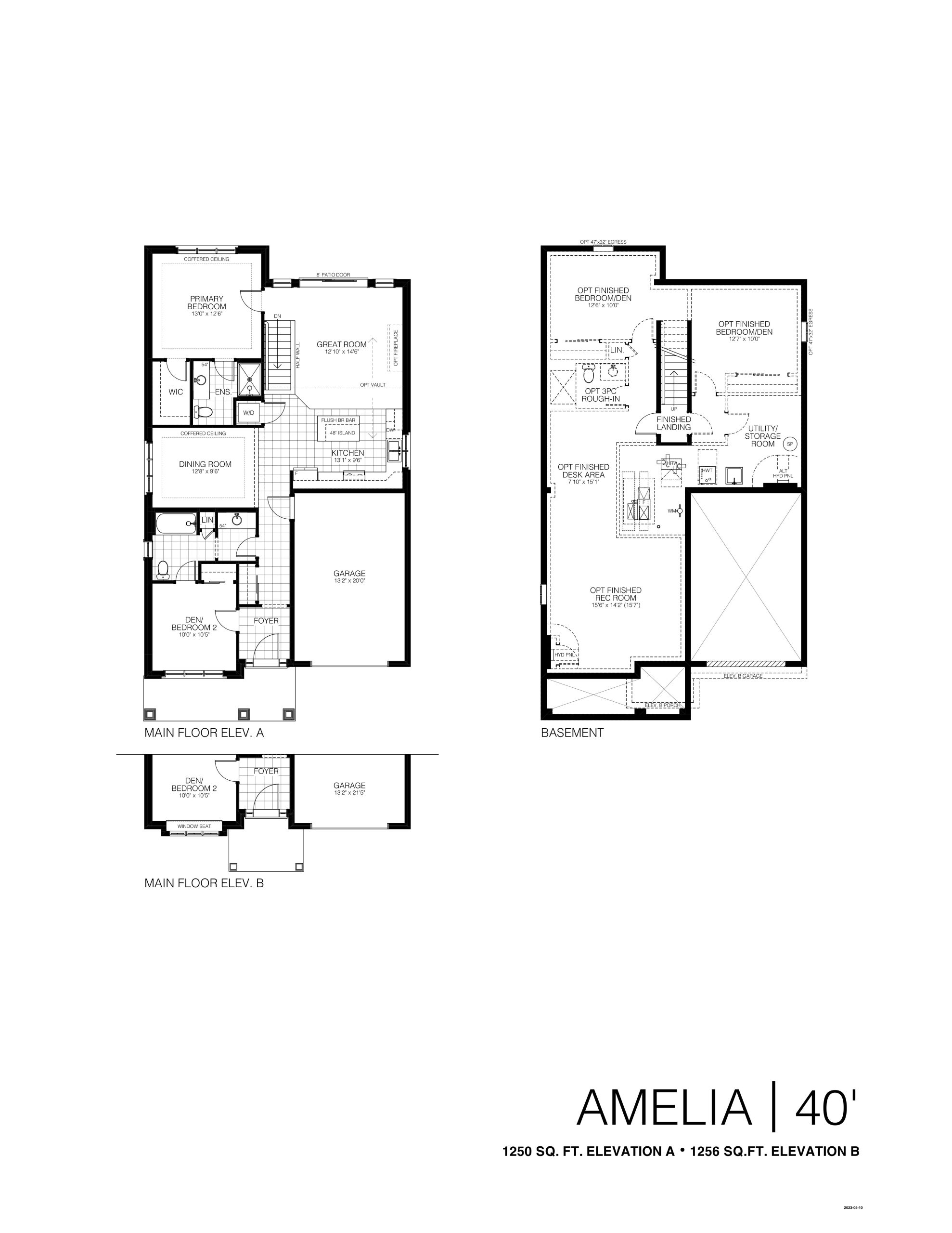 Amelia 40' floor plan