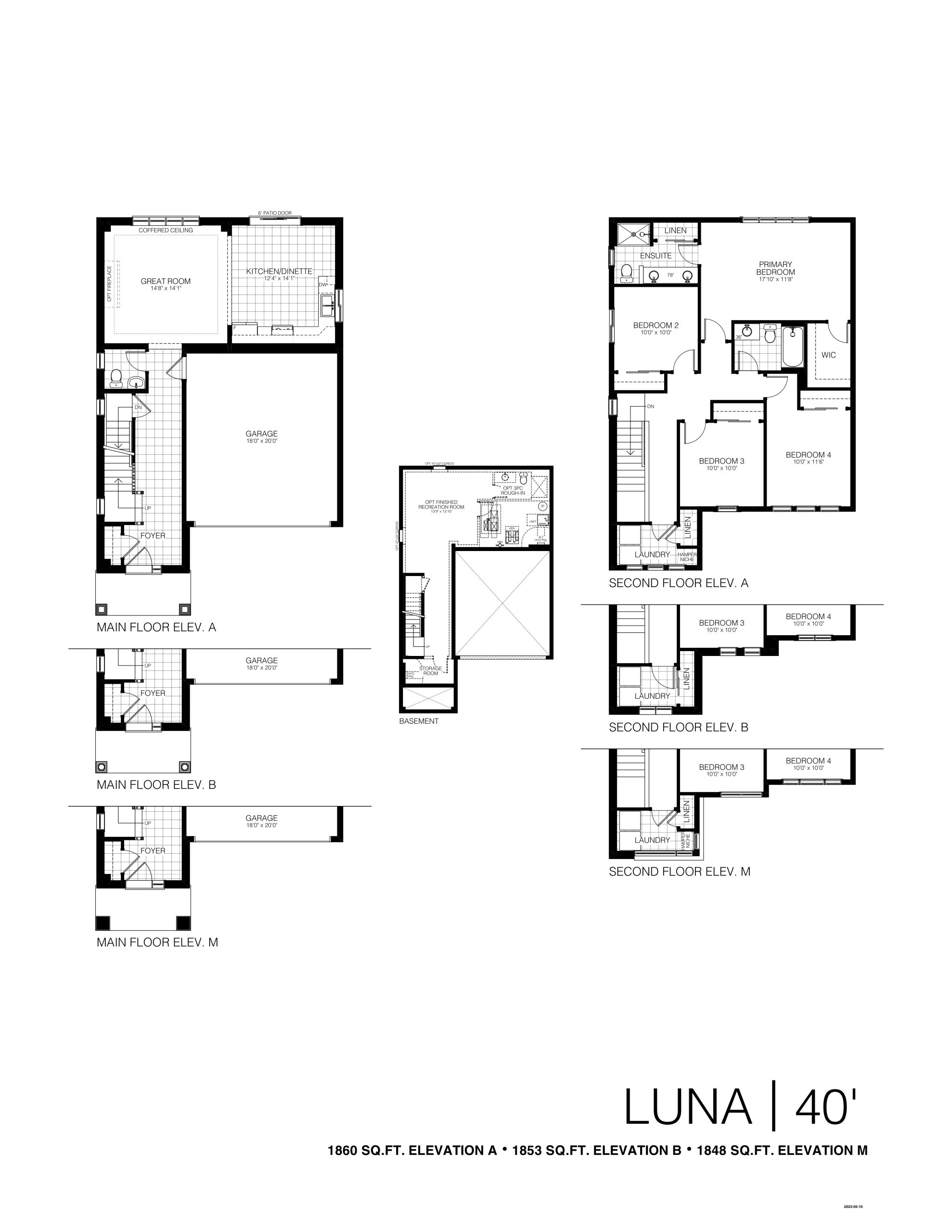 Luna 40' floor plan