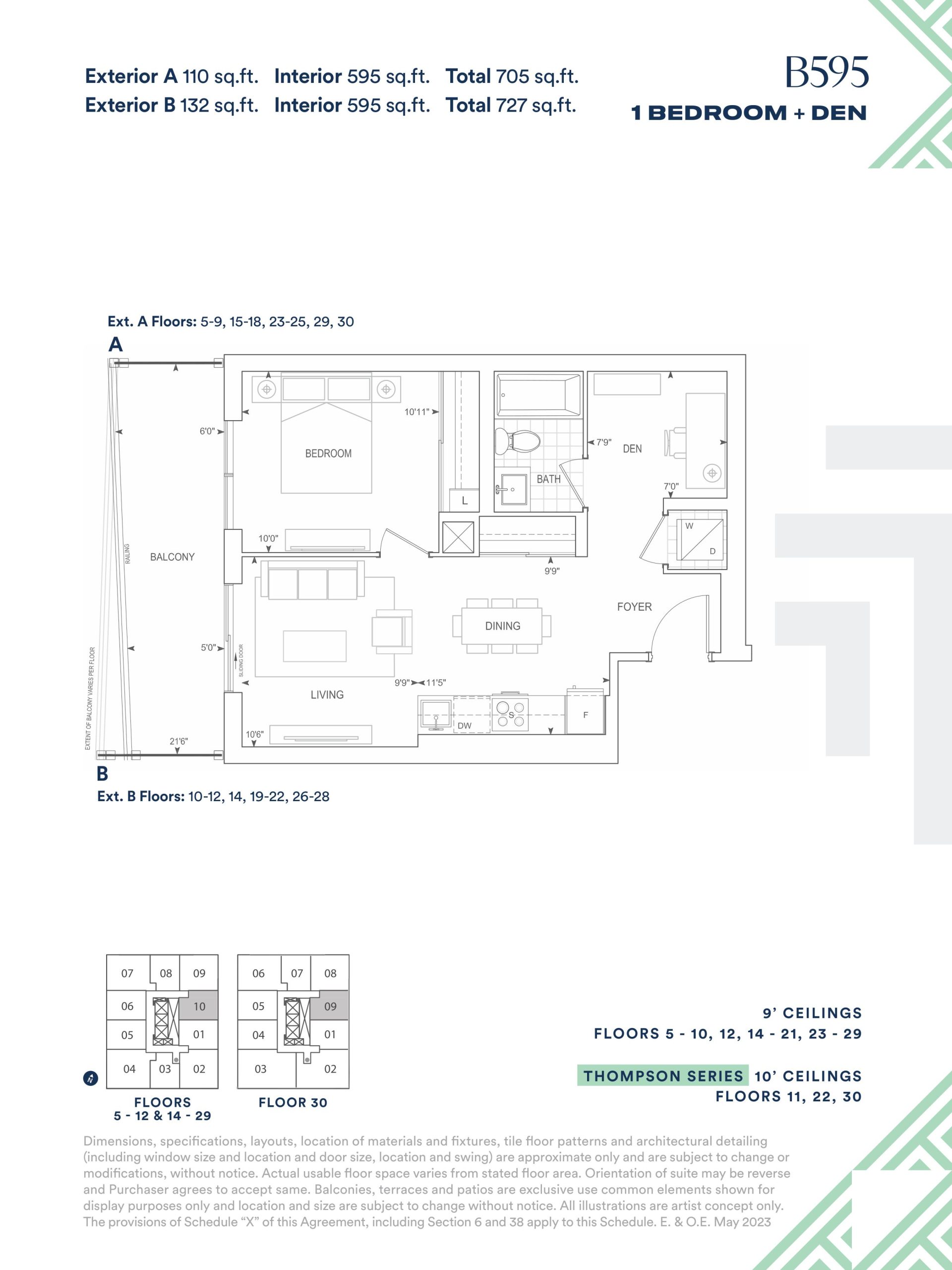 B595 floor plan