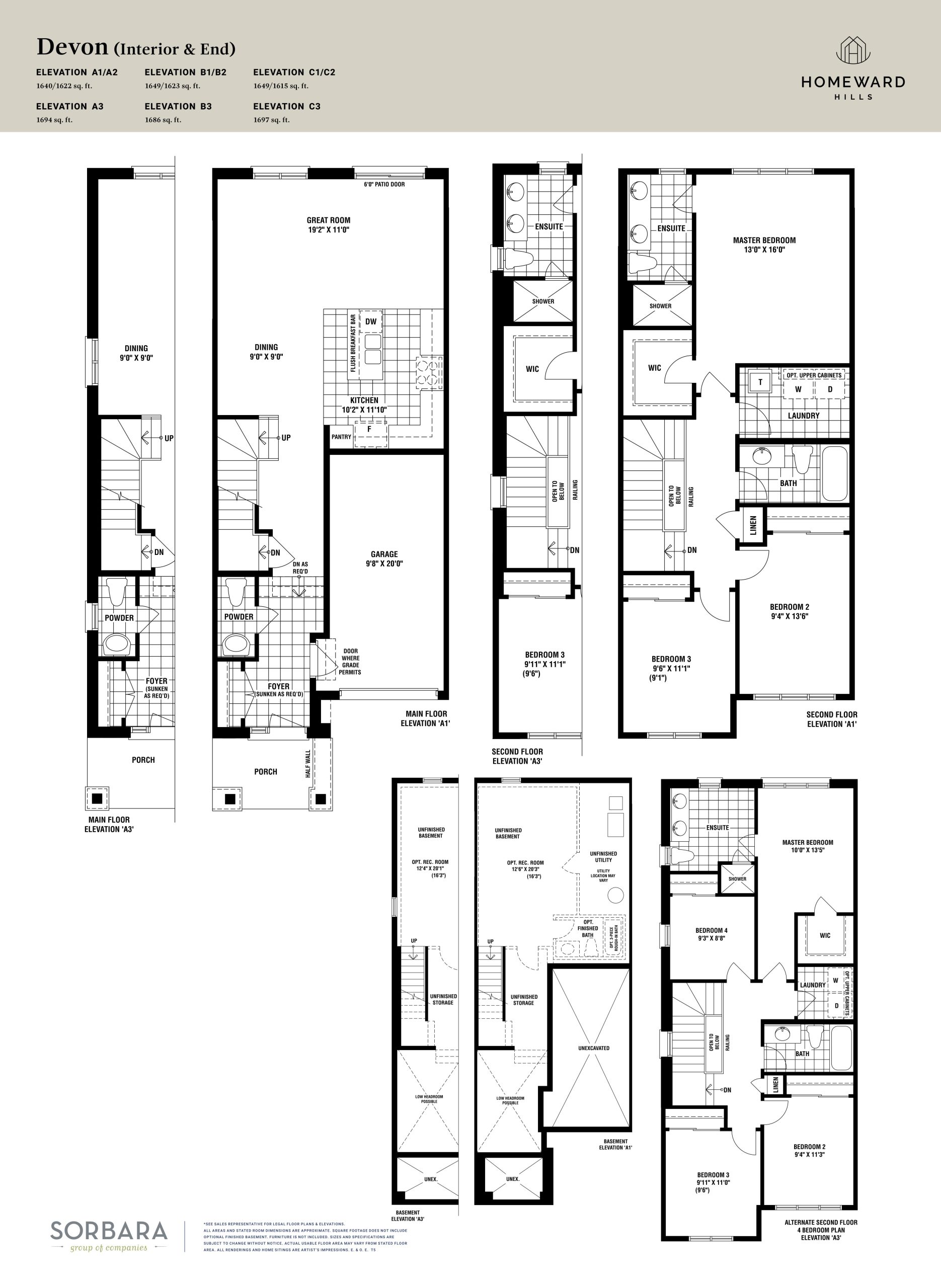 Devon (Interior & End) floor plan