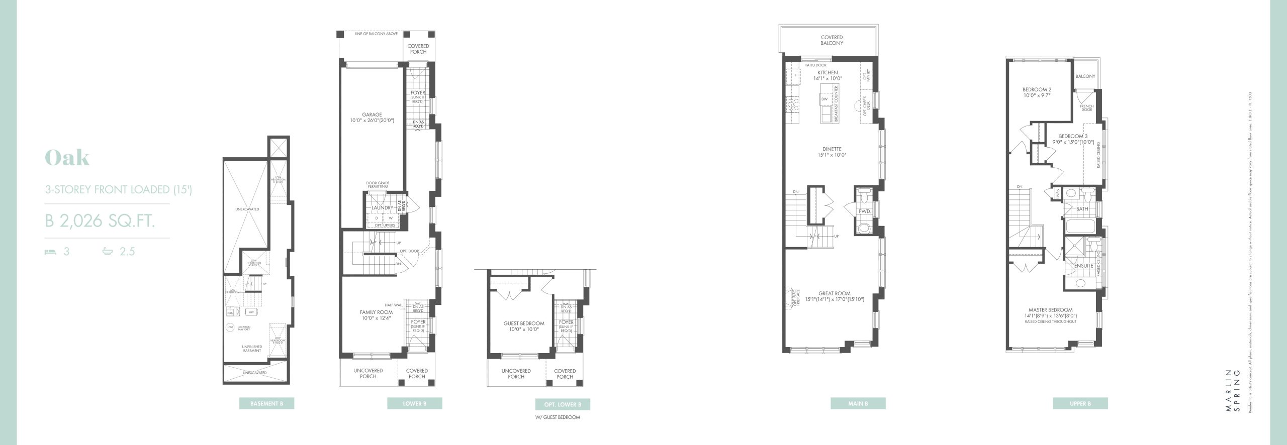 Oak floor plan