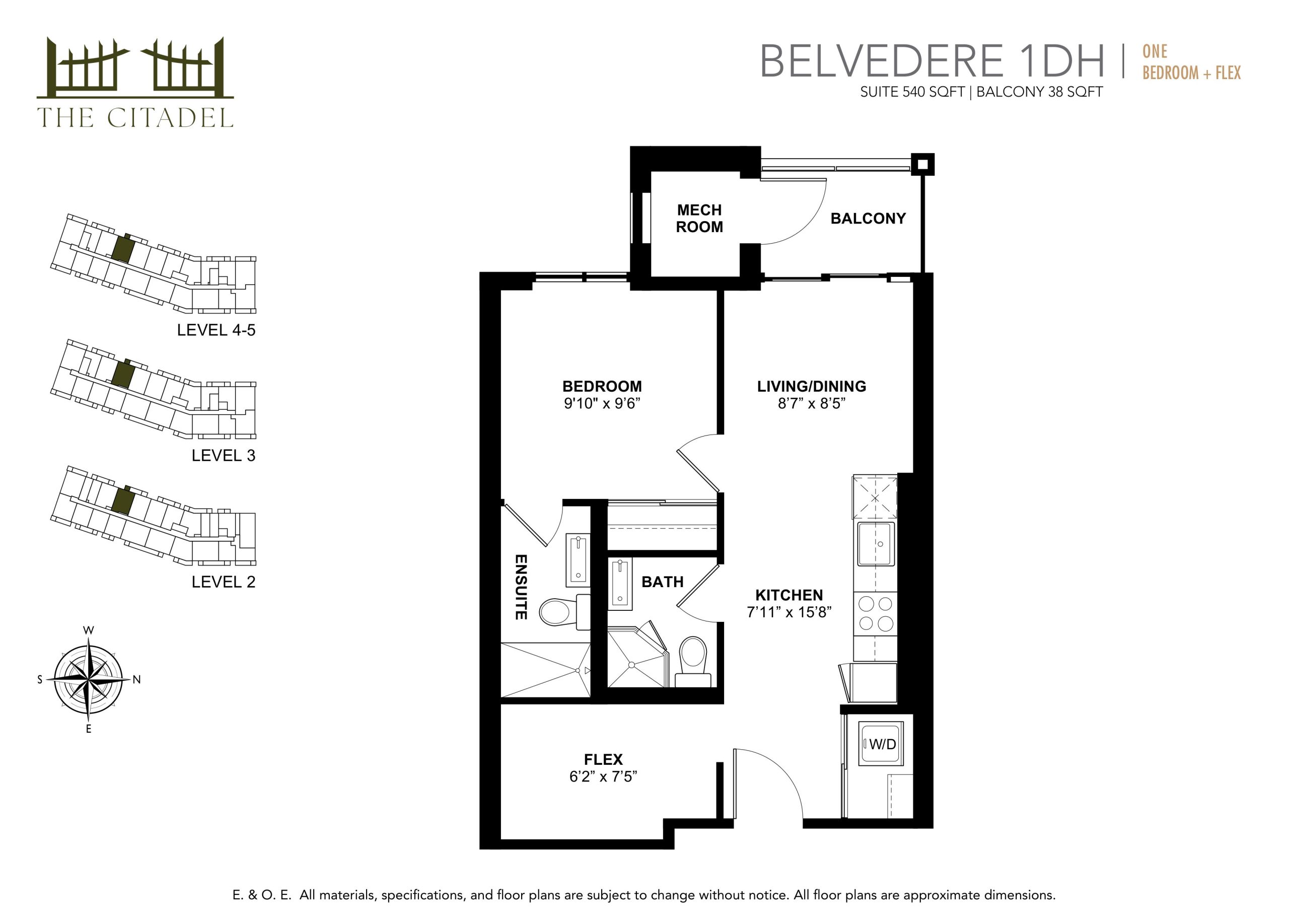 Belvedere 1DH floor plan
