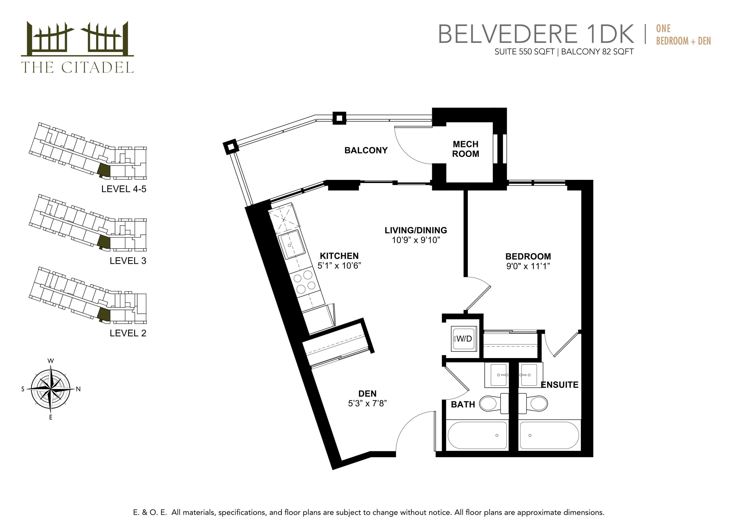 Belvedere 1DK floor plan