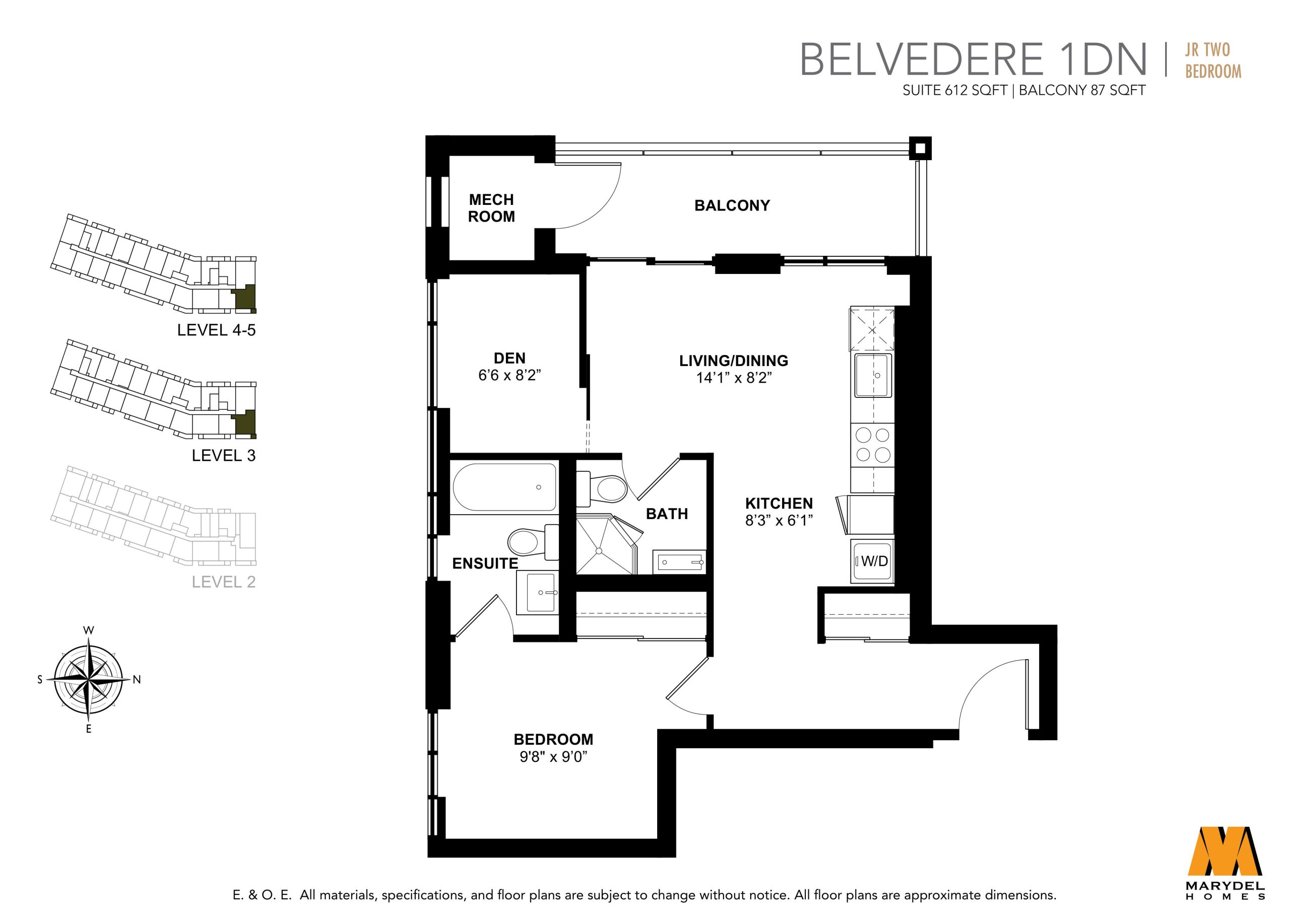 Belvedere 1DN floor plan