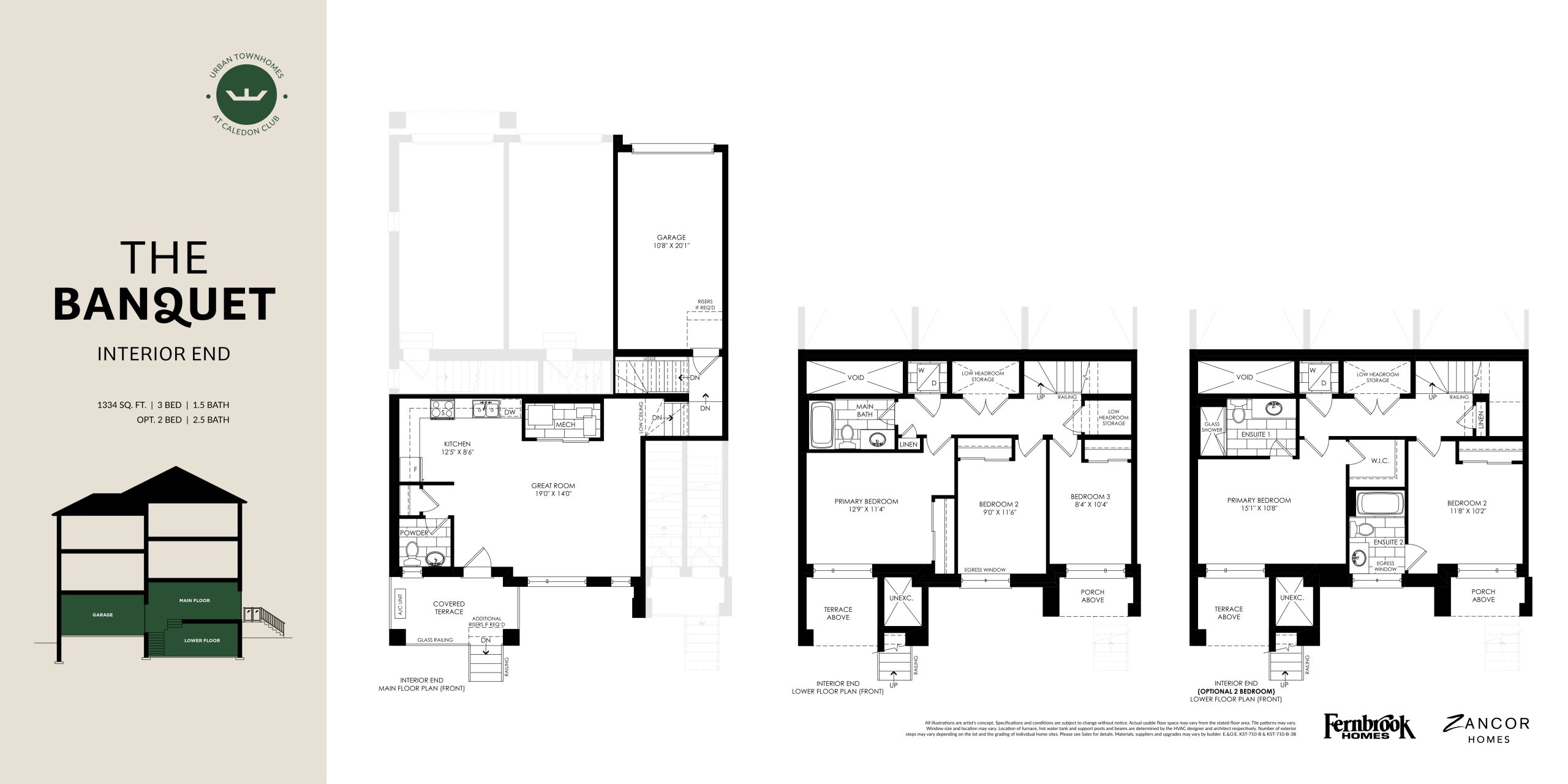 The Banquet (Interior End) - Zancor Homes floor plan