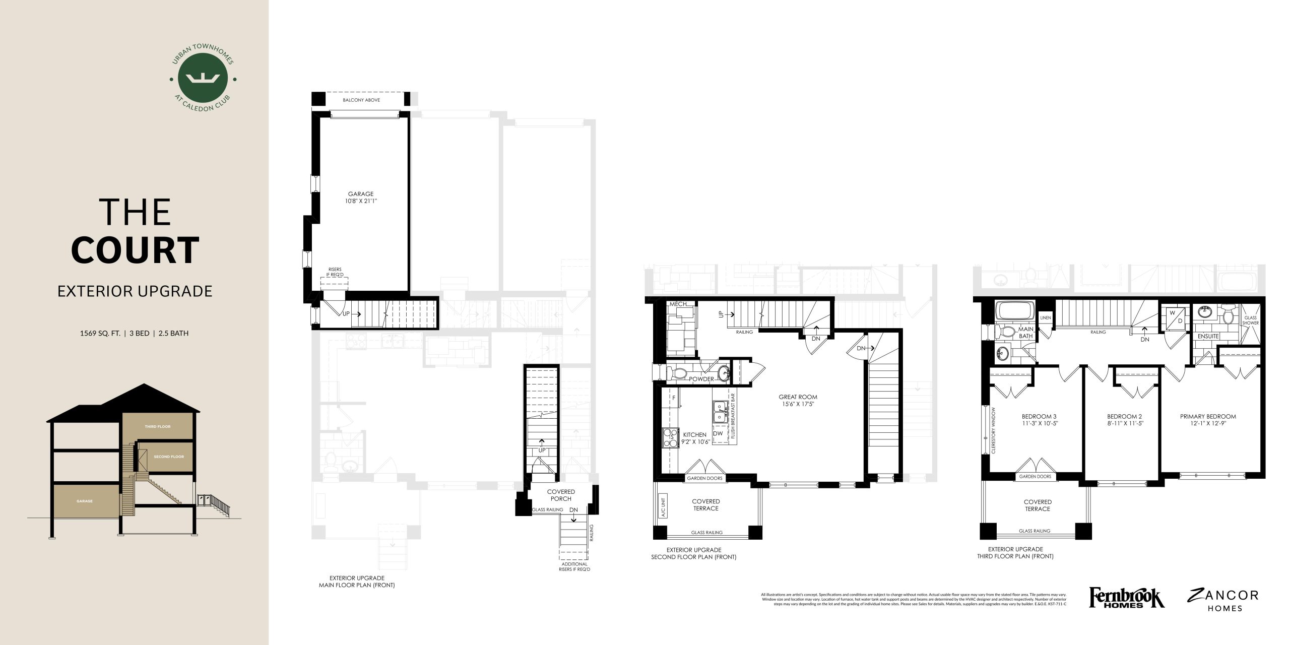 The Court (Exterior Upgrade) - Zancor Homes floor plan