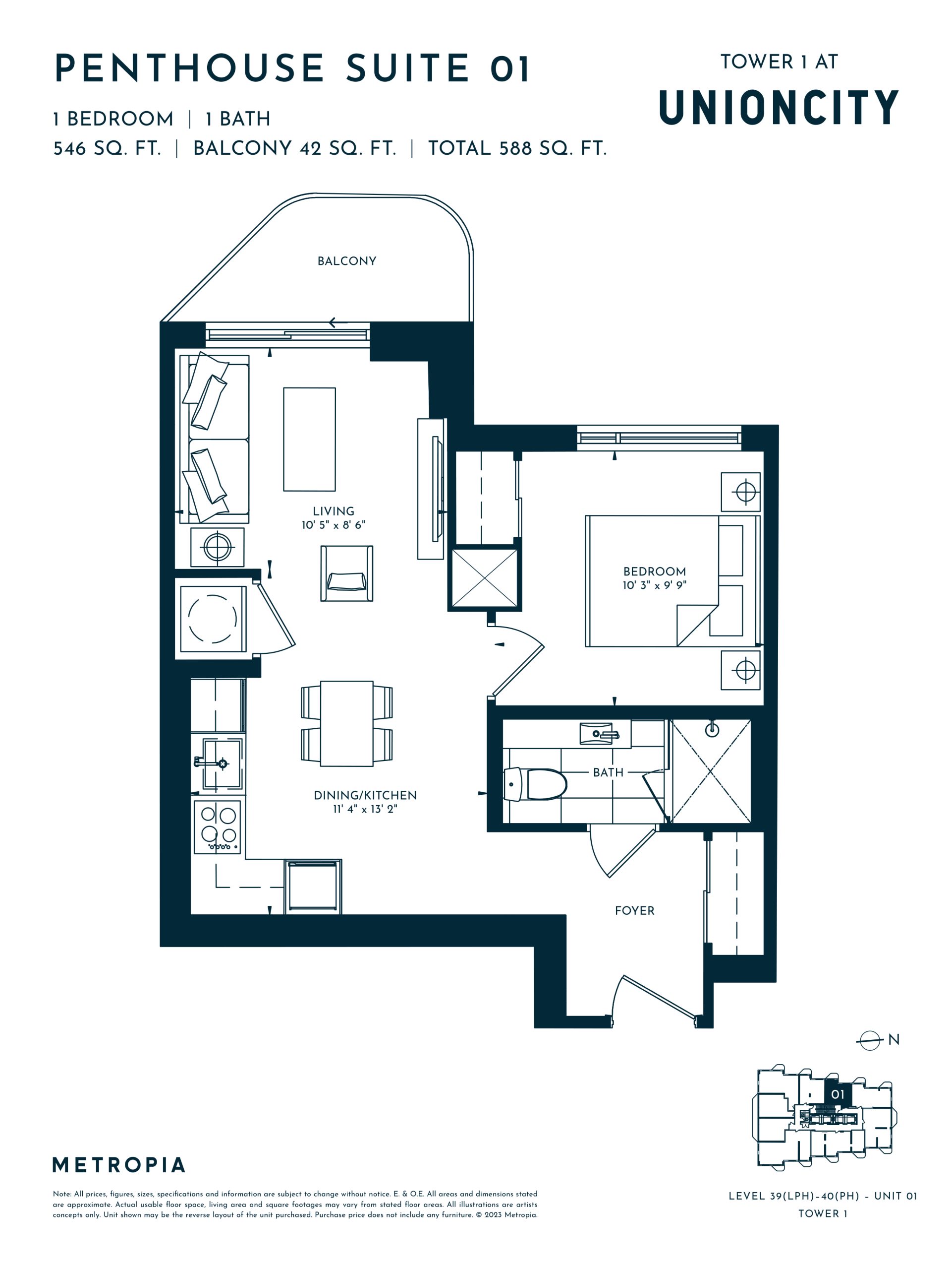 Penthouse Suite 01 floor plan