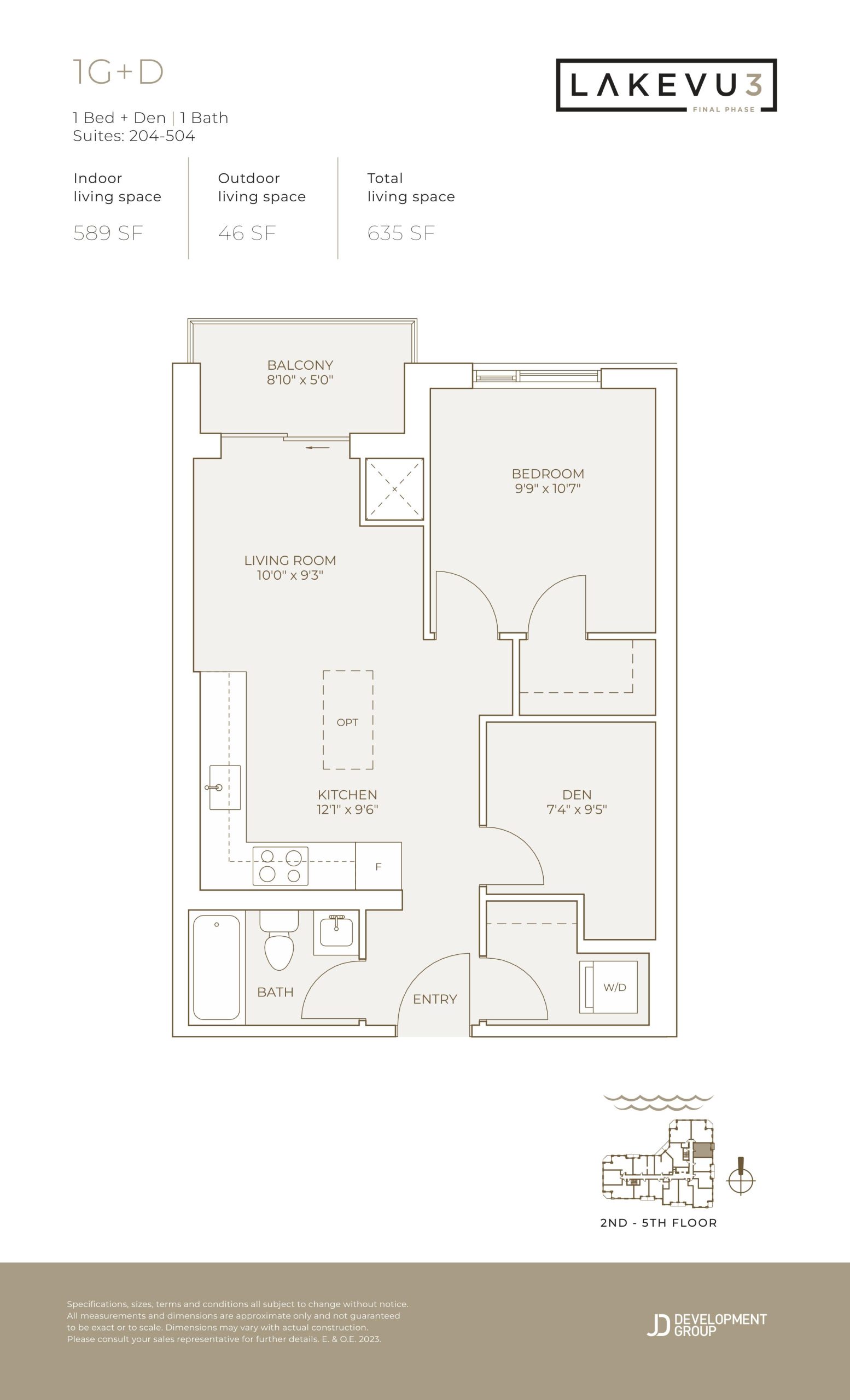 1G+D floor plan