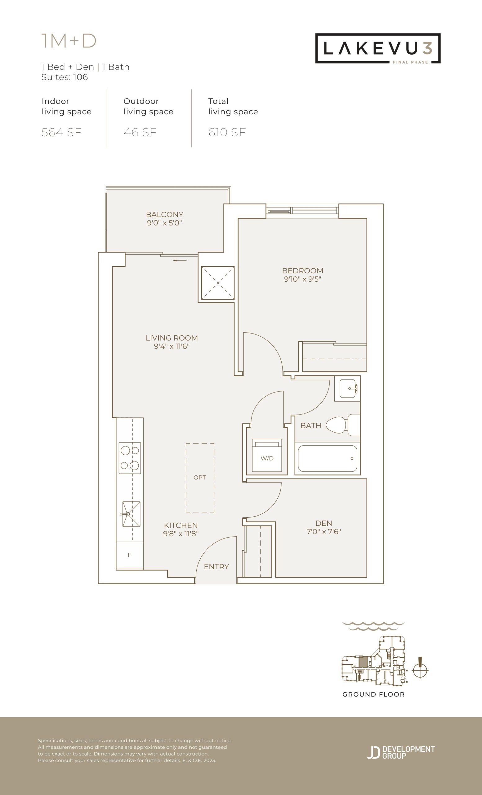 1M+D floor plan