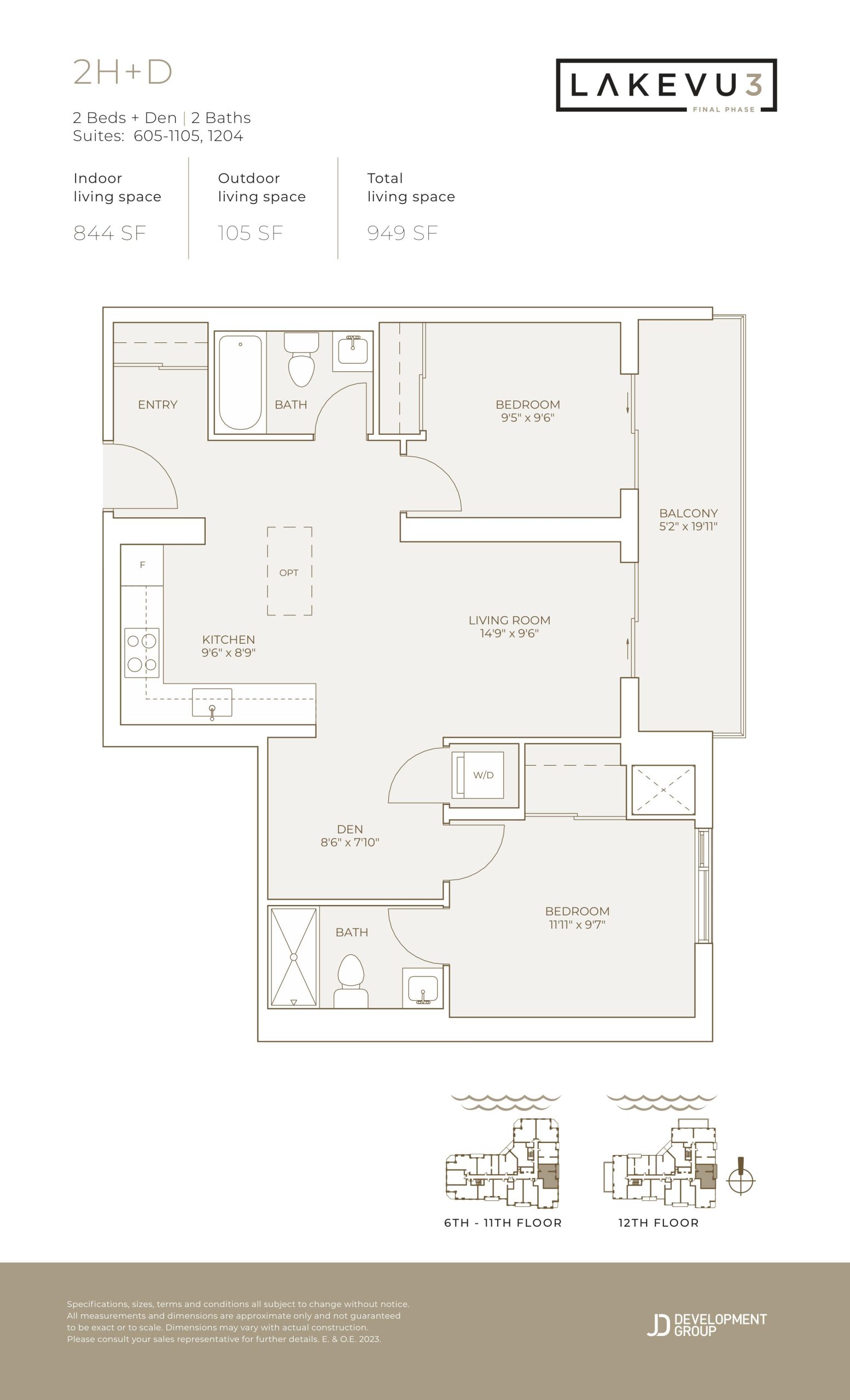 2H+D floor plan