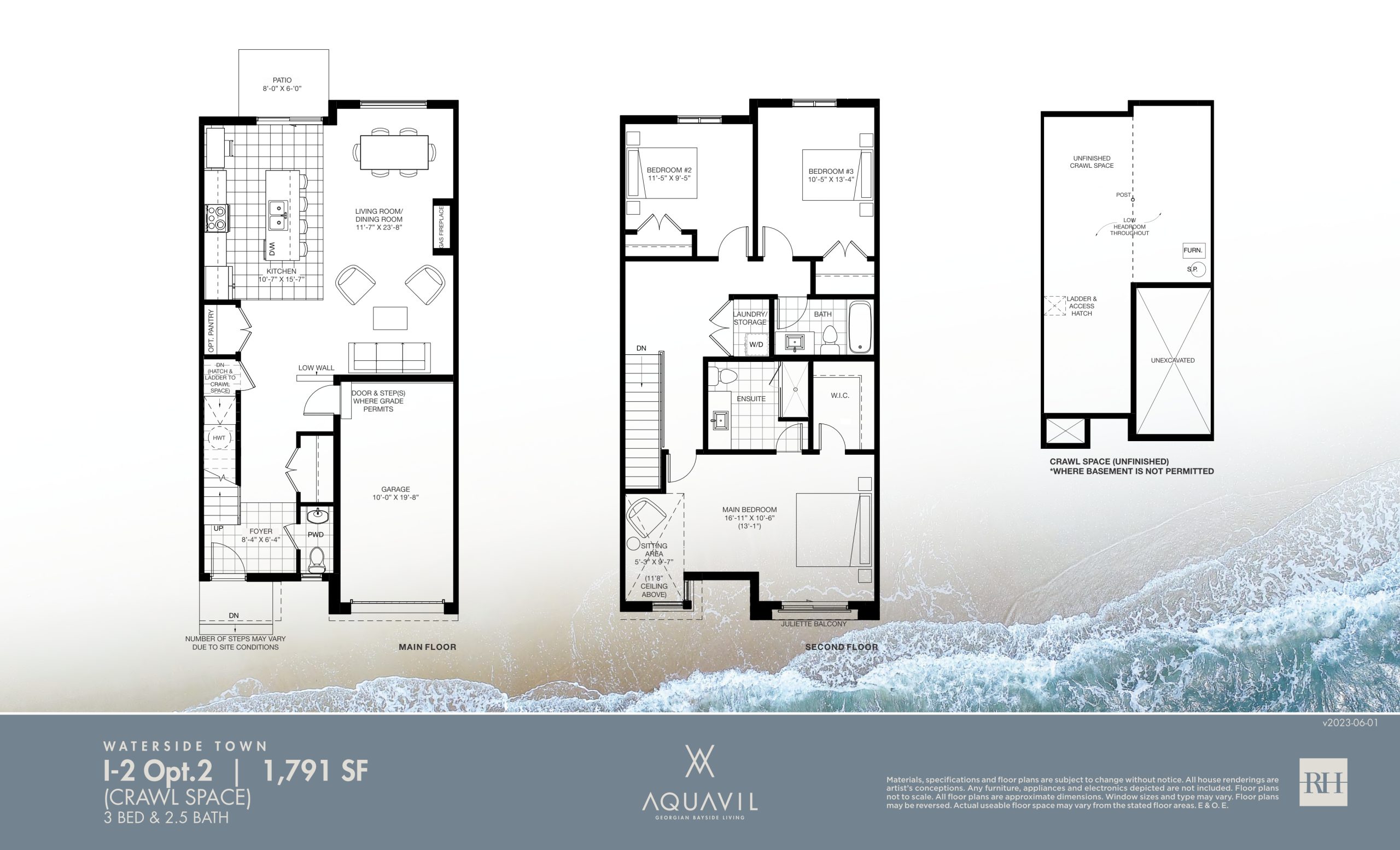 I-2 Opt. 2 (Crawl Space) floor plan