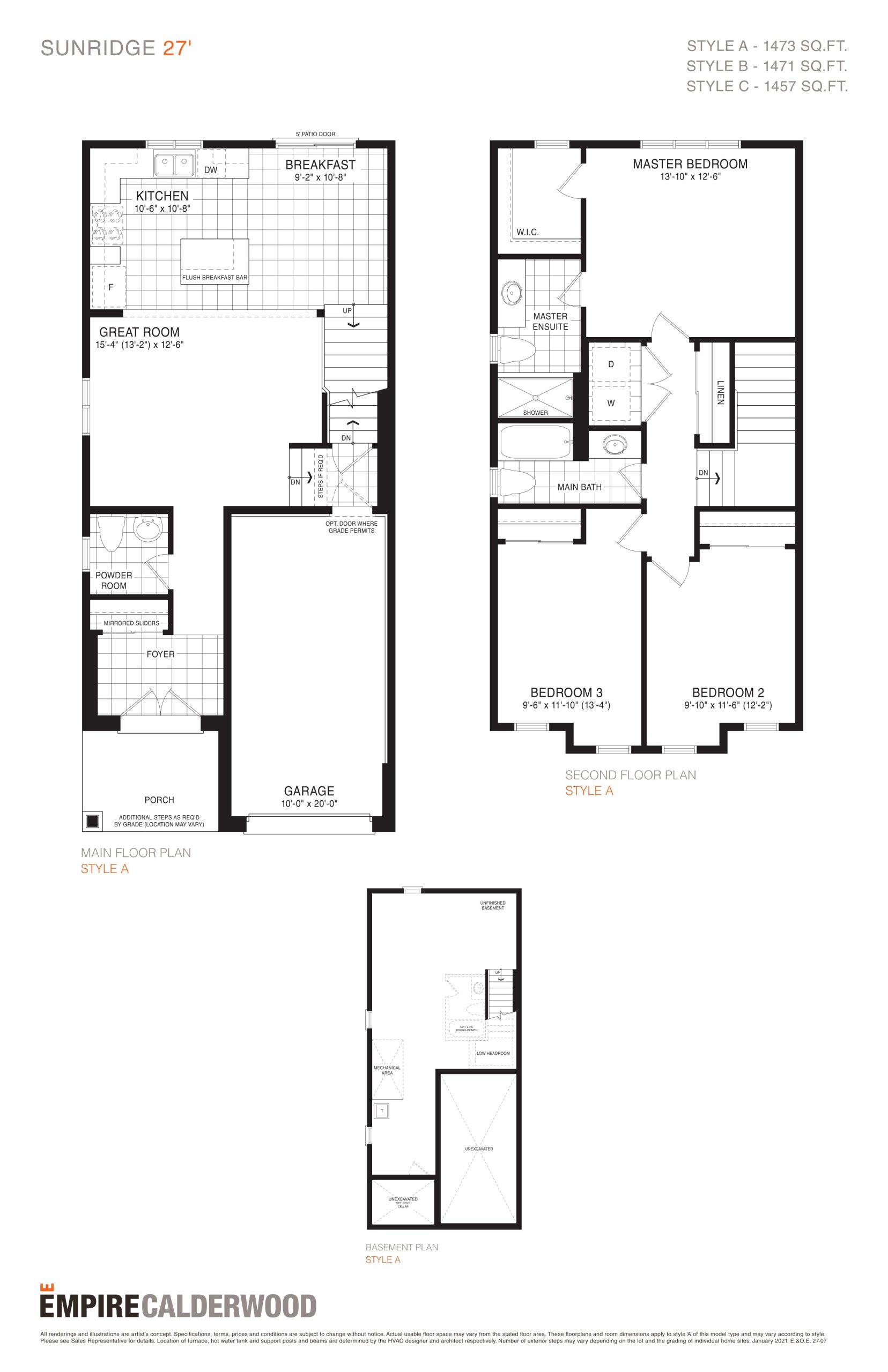 Sunridge 27' floor plan