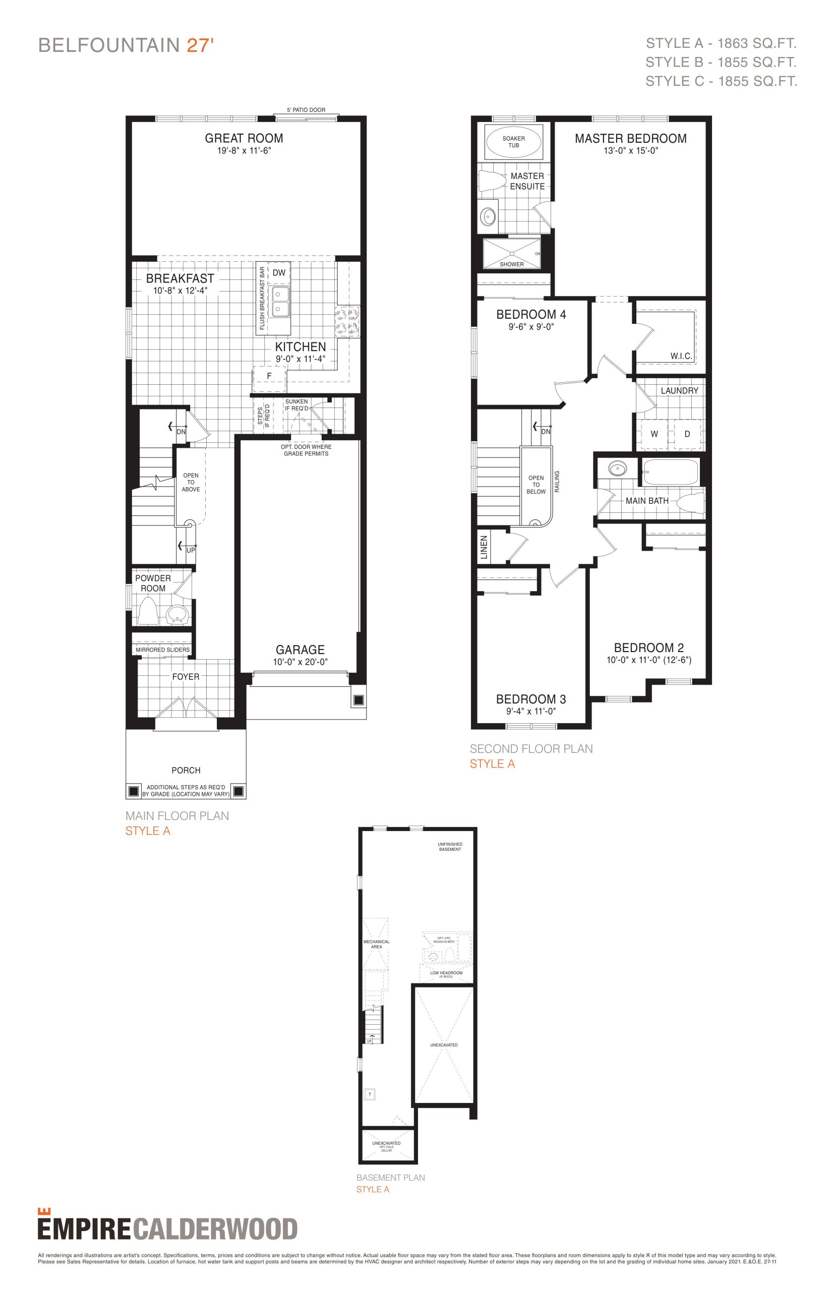 Belfountain 27' floor plan