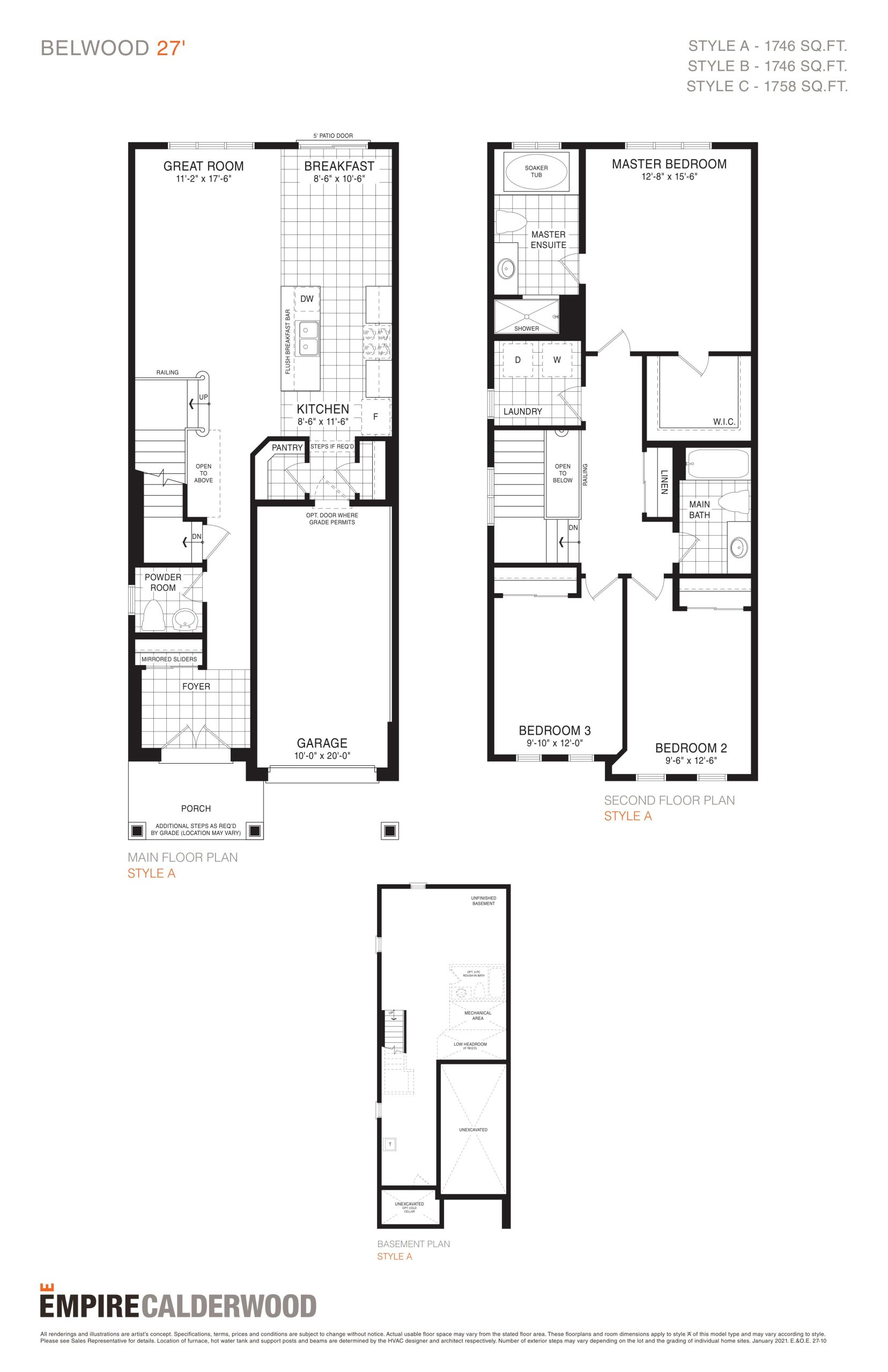 Belwood 27' floor plan