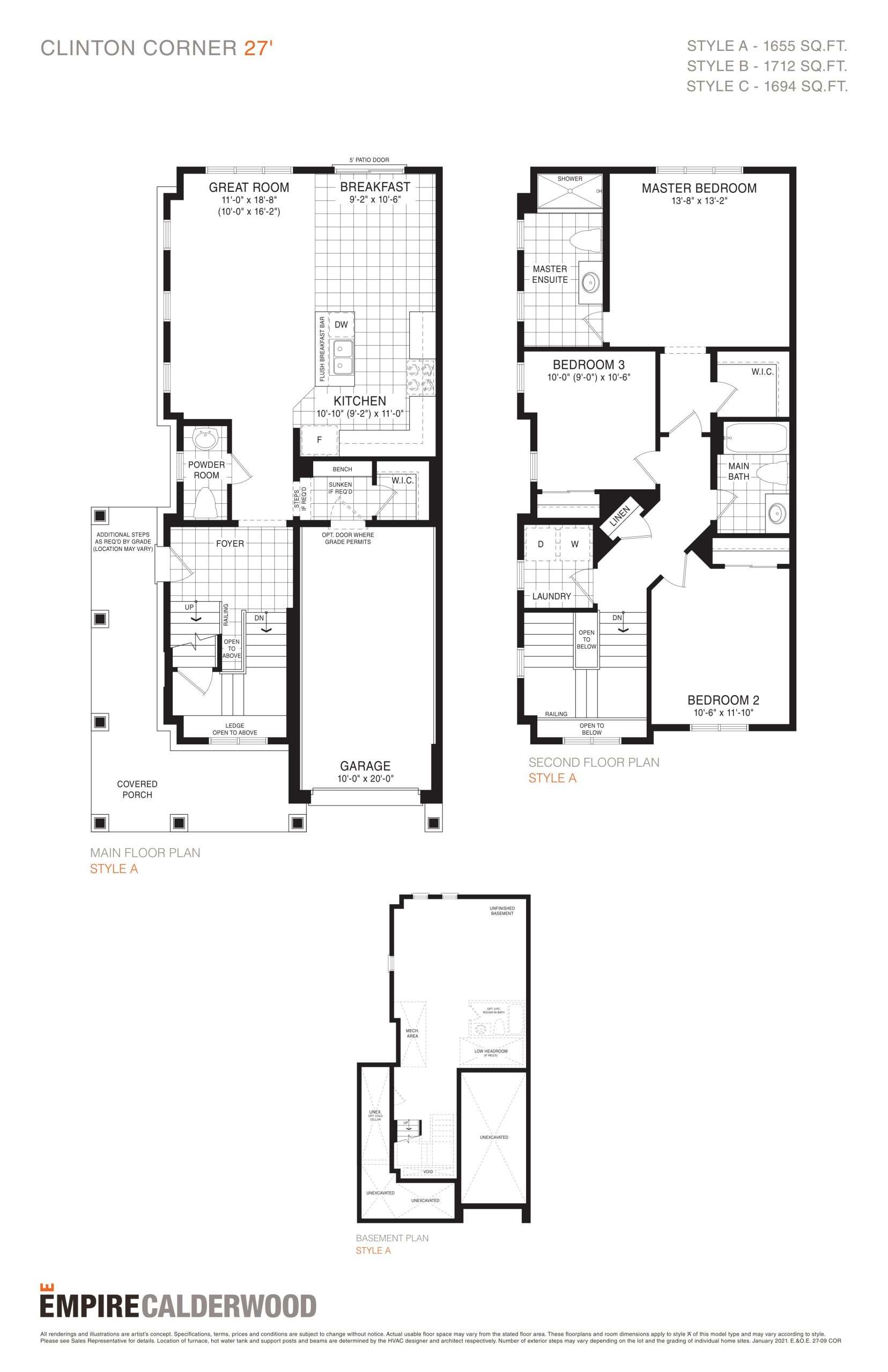 Clinton Corner 27' floor plan