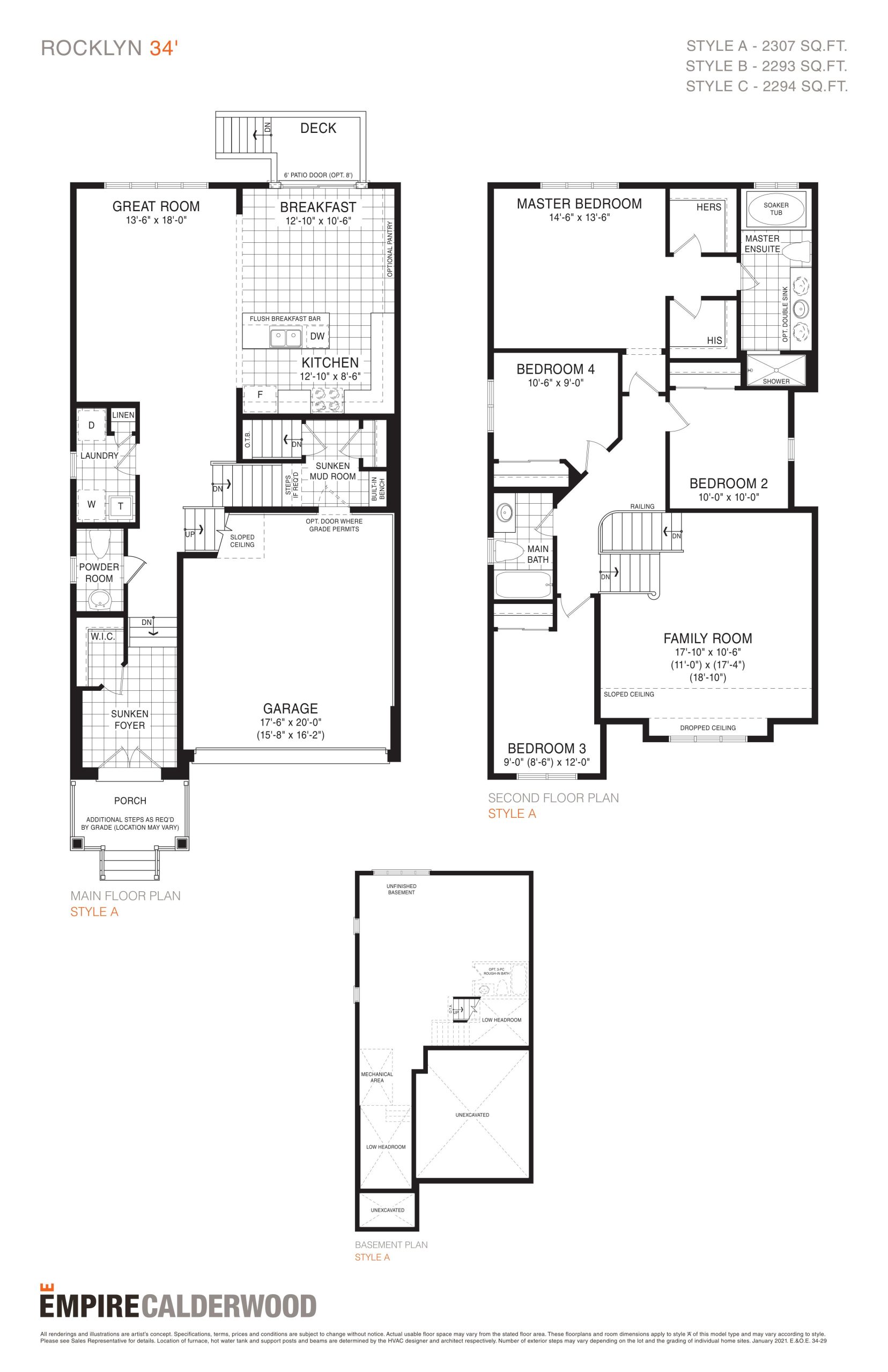Rocklyn 34' floor plan