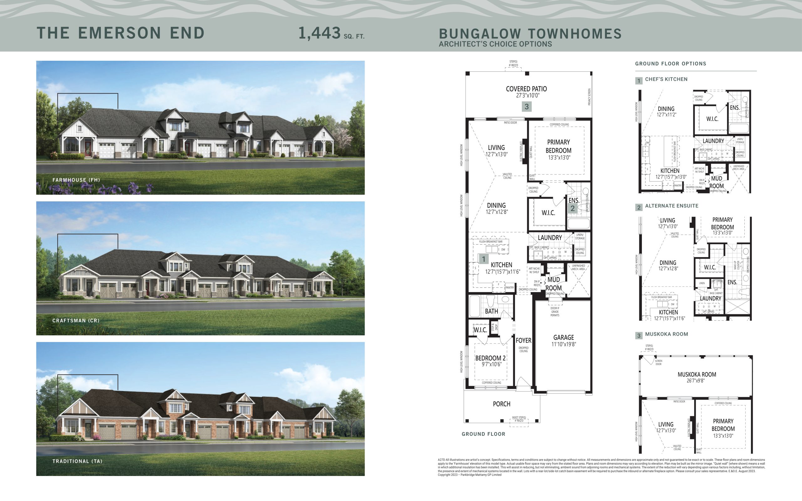 The Emerson End floor plan