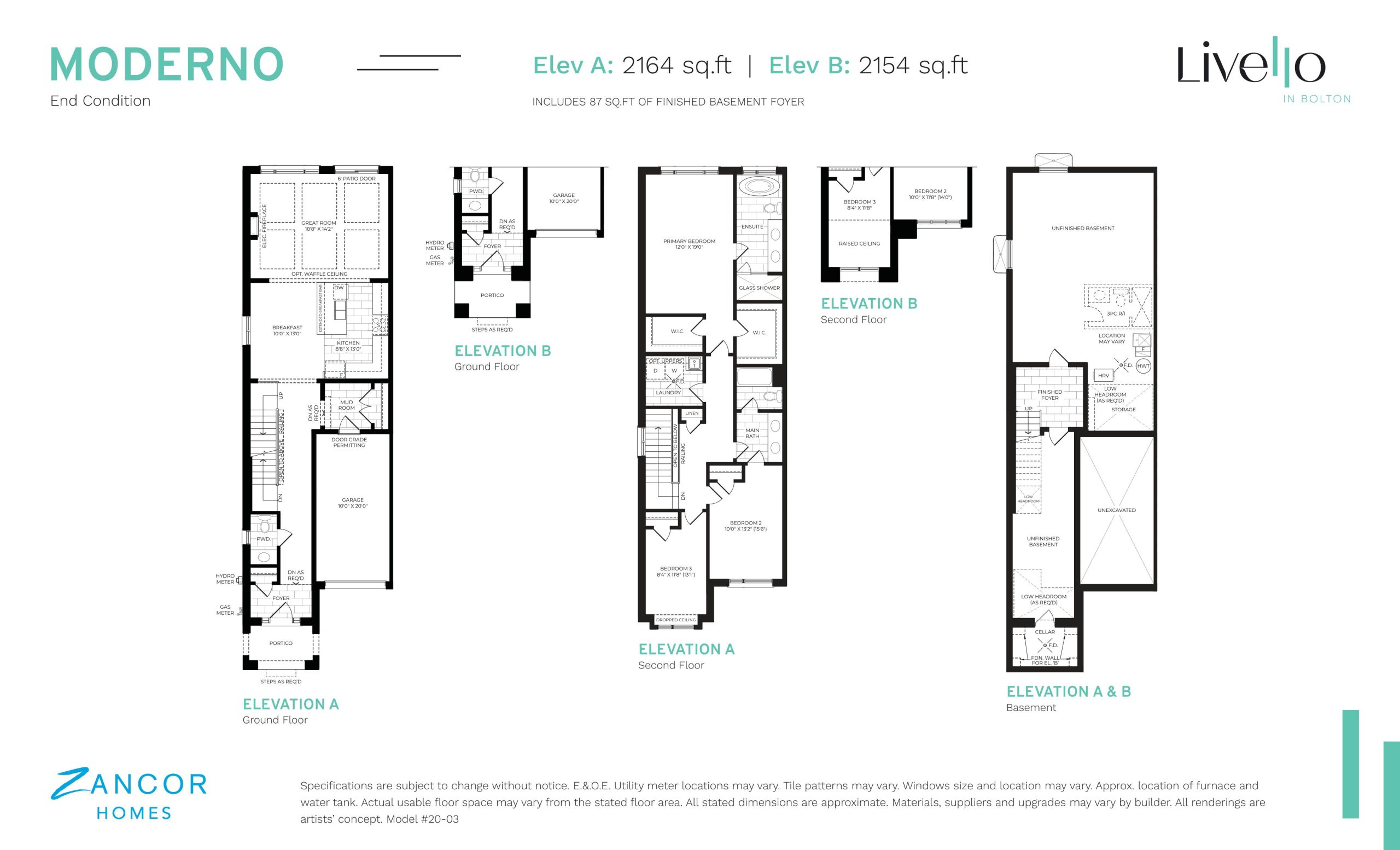 Moderno - End floor plan