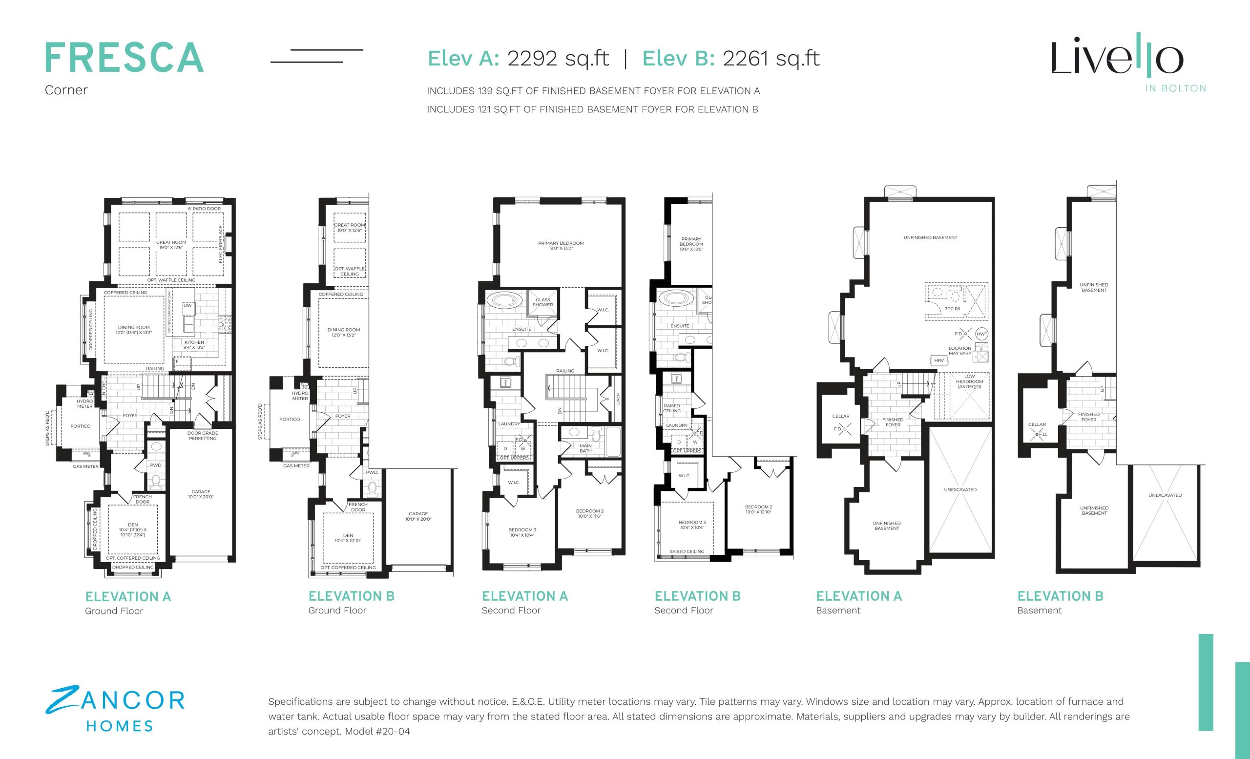 Fresca - Corner floor plan
