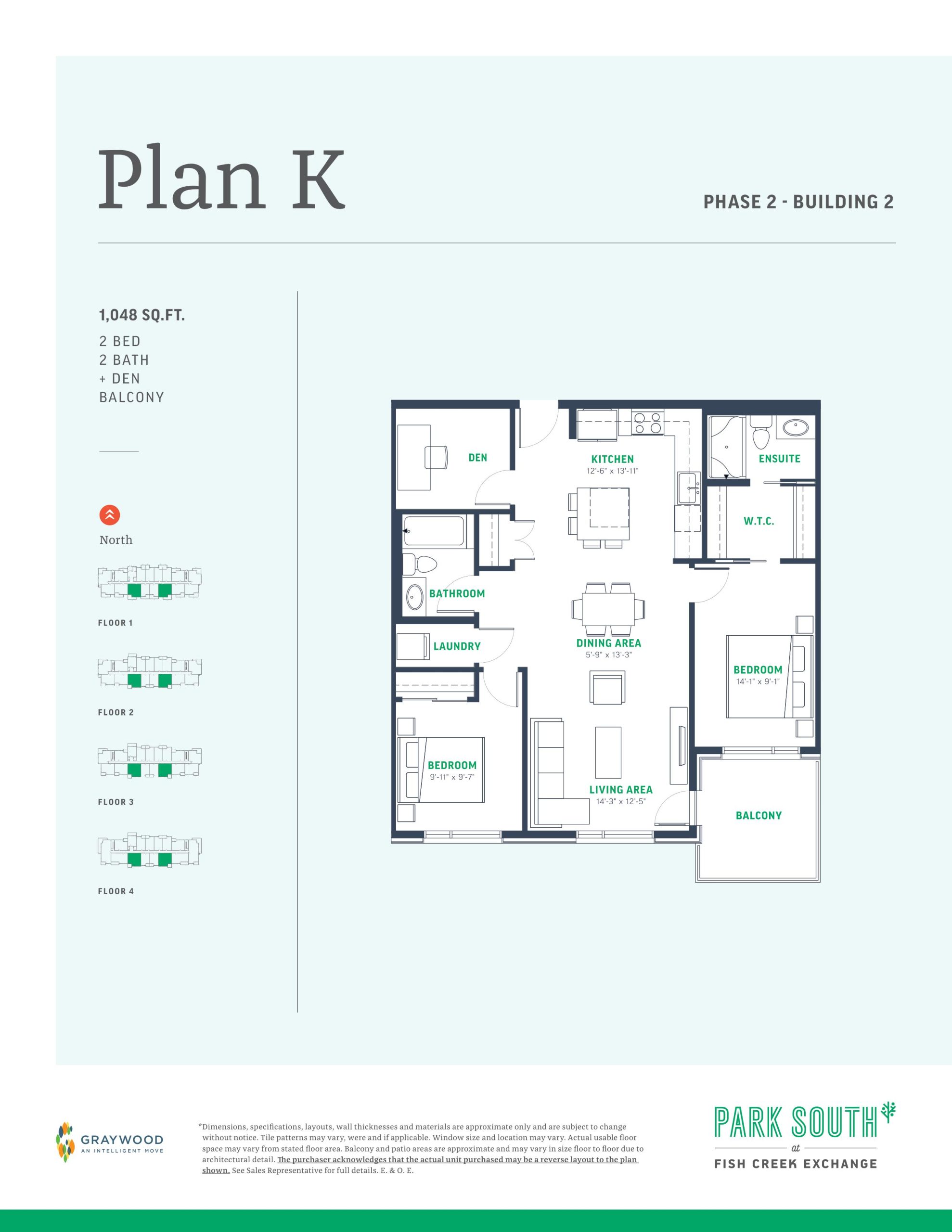 Plan K - Building 2 floor plan