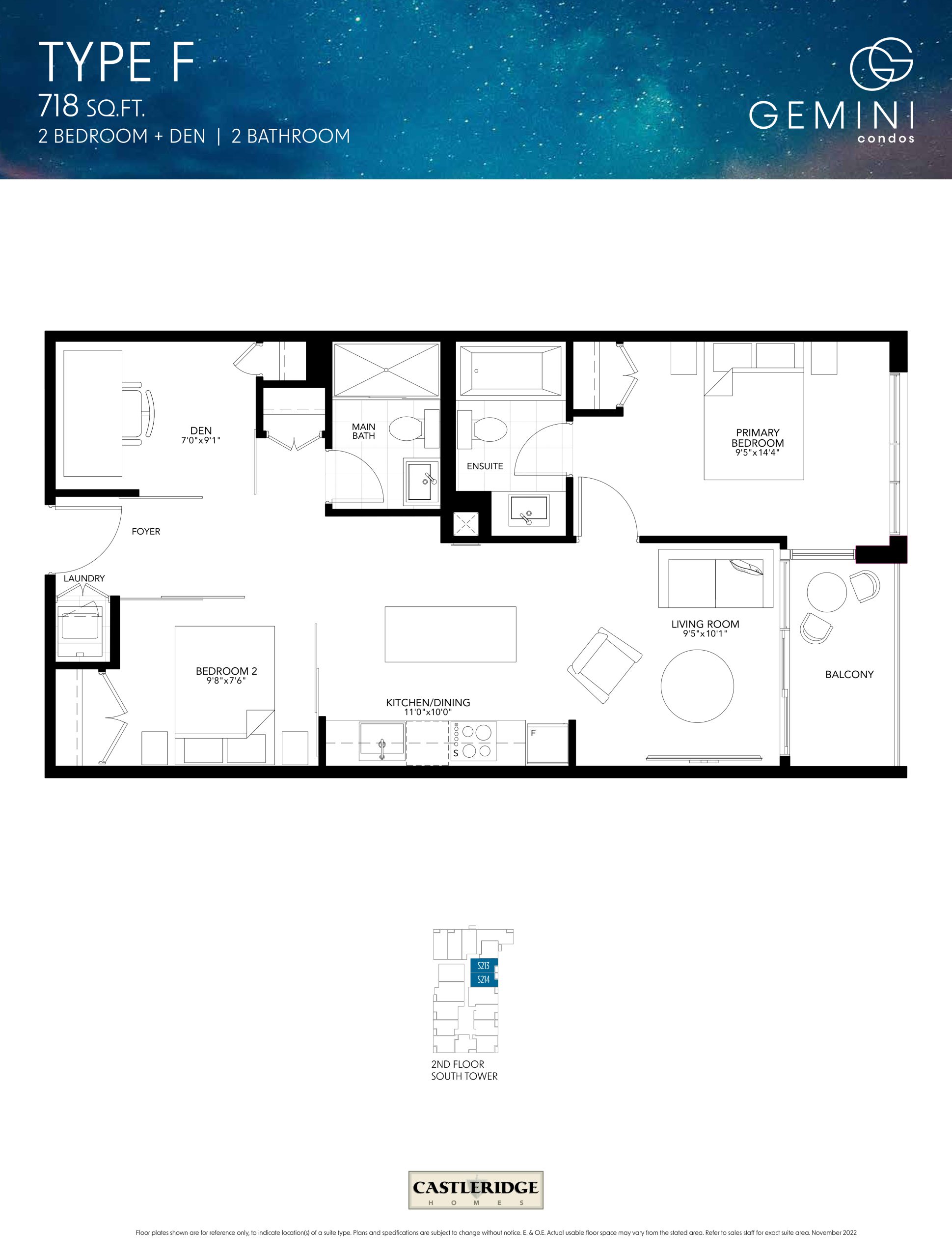 Type F floor plan