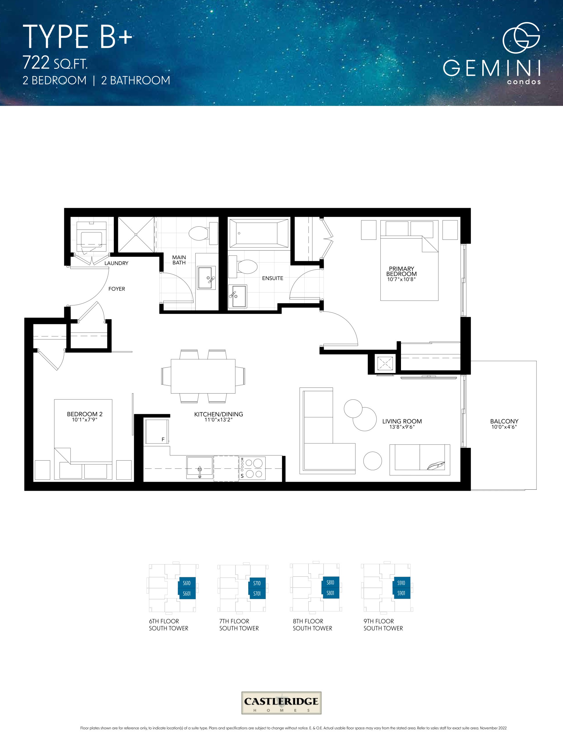 Type B+ floor plan