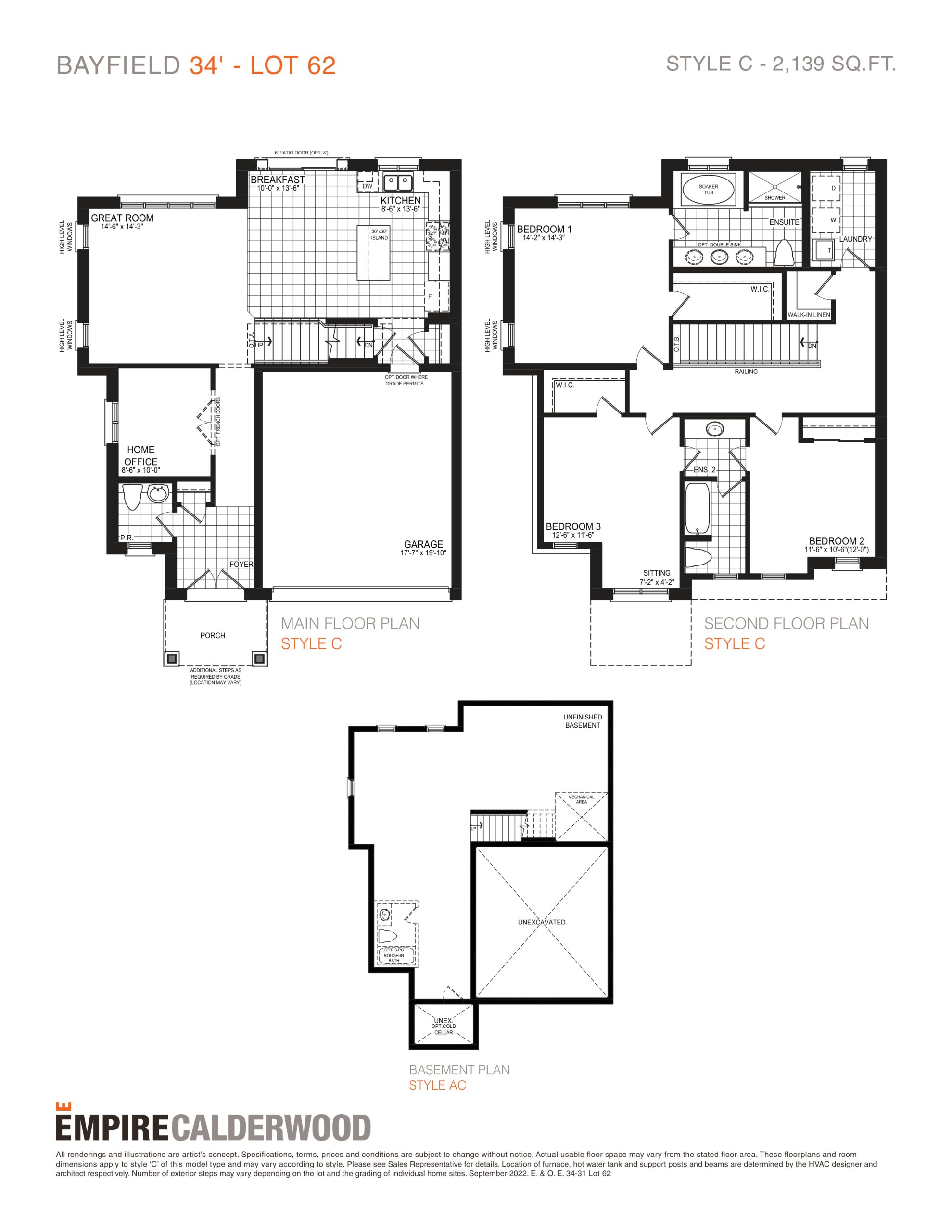 Bayfield 34' floor plan