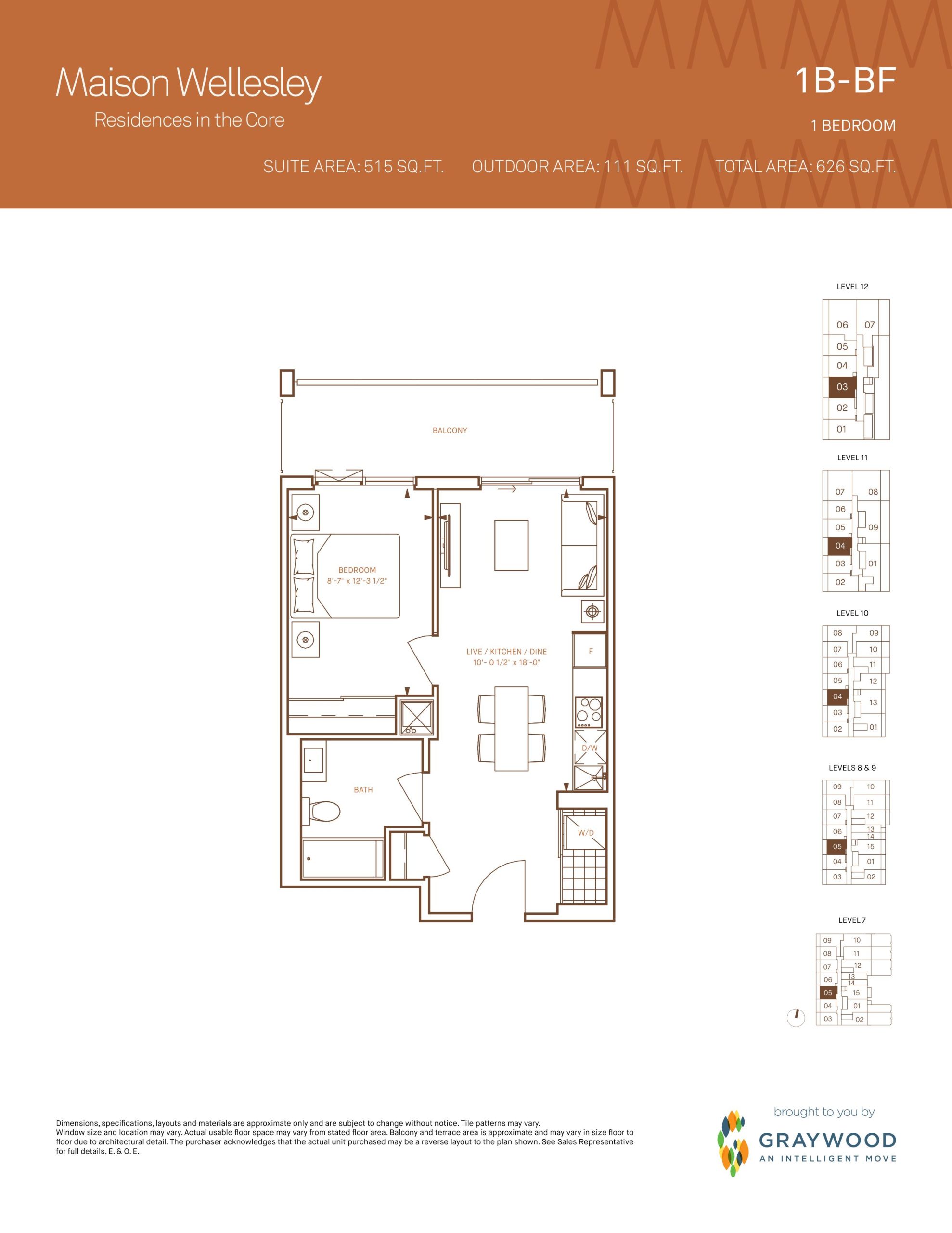 1B-BF floor plan