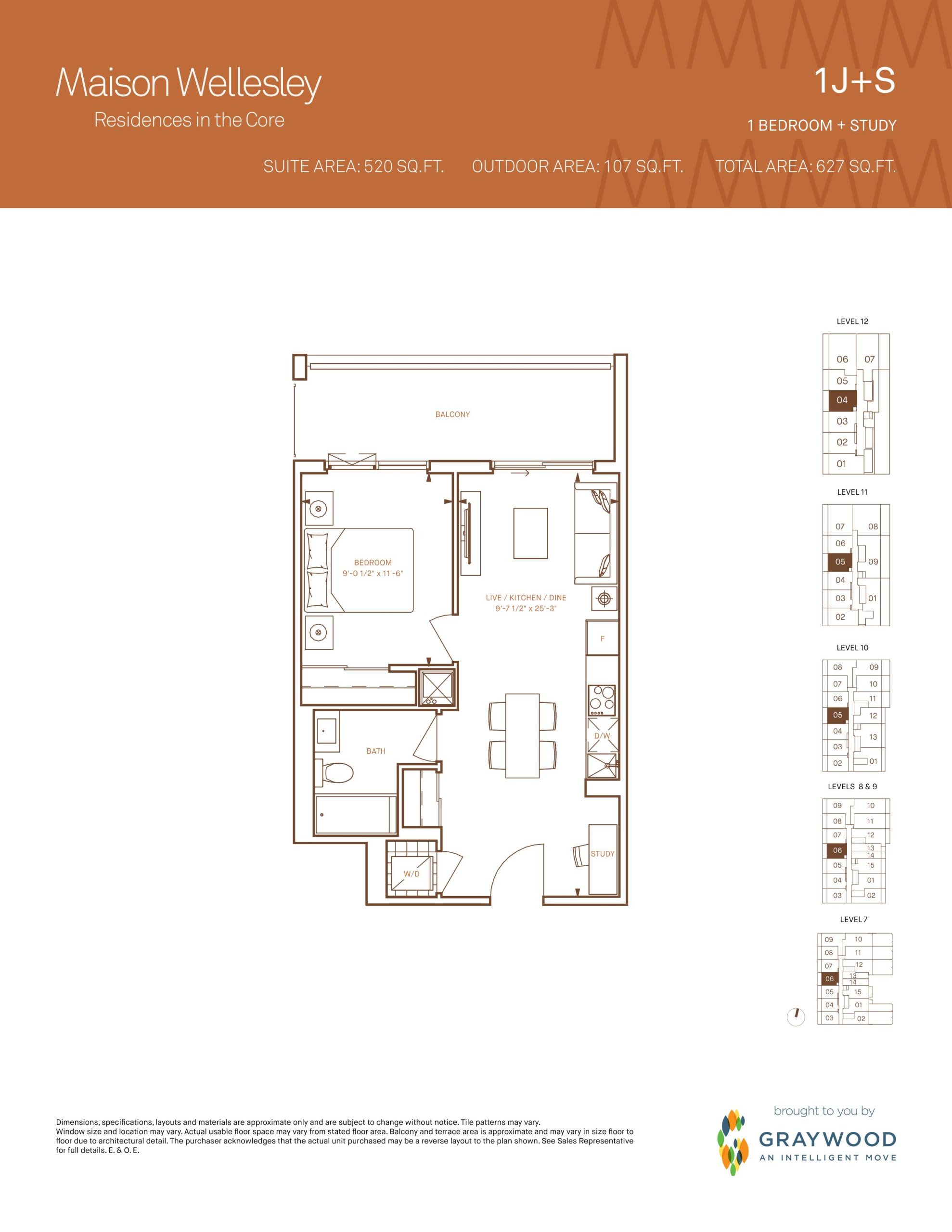 1J+S floor plan