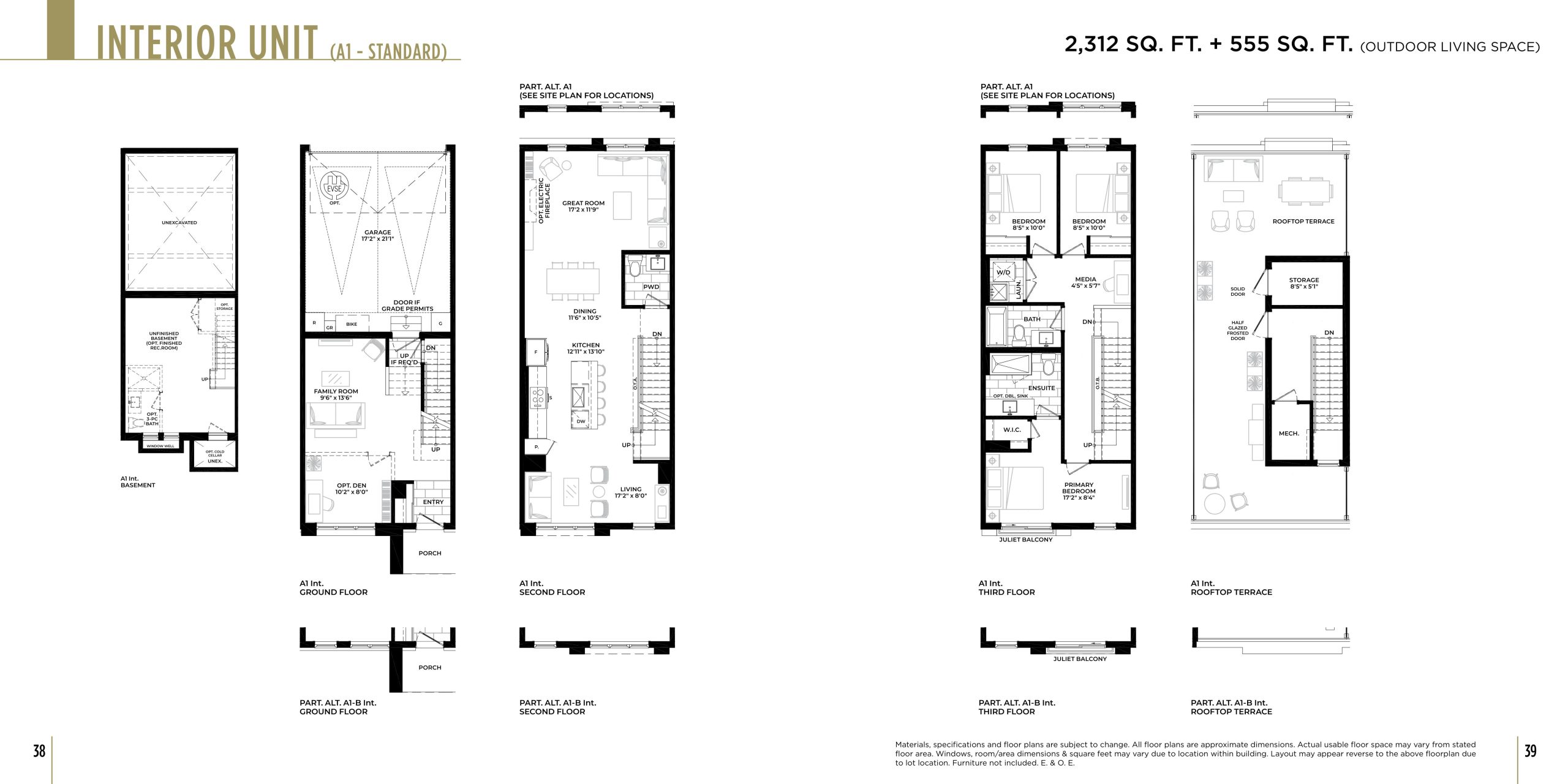 Interior Unit - Standard floor plan