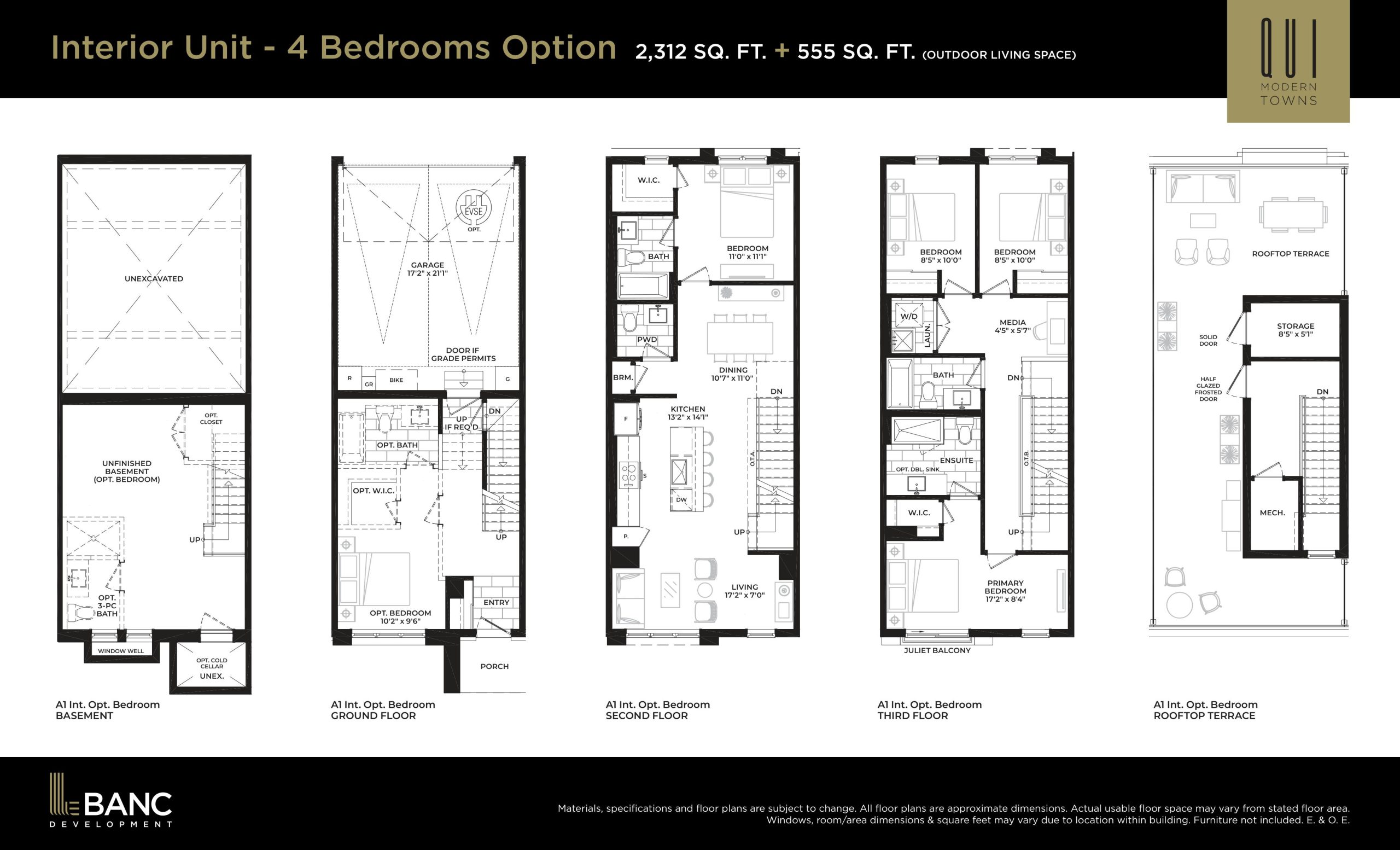 Interior Unit - 4bd Option floor plan