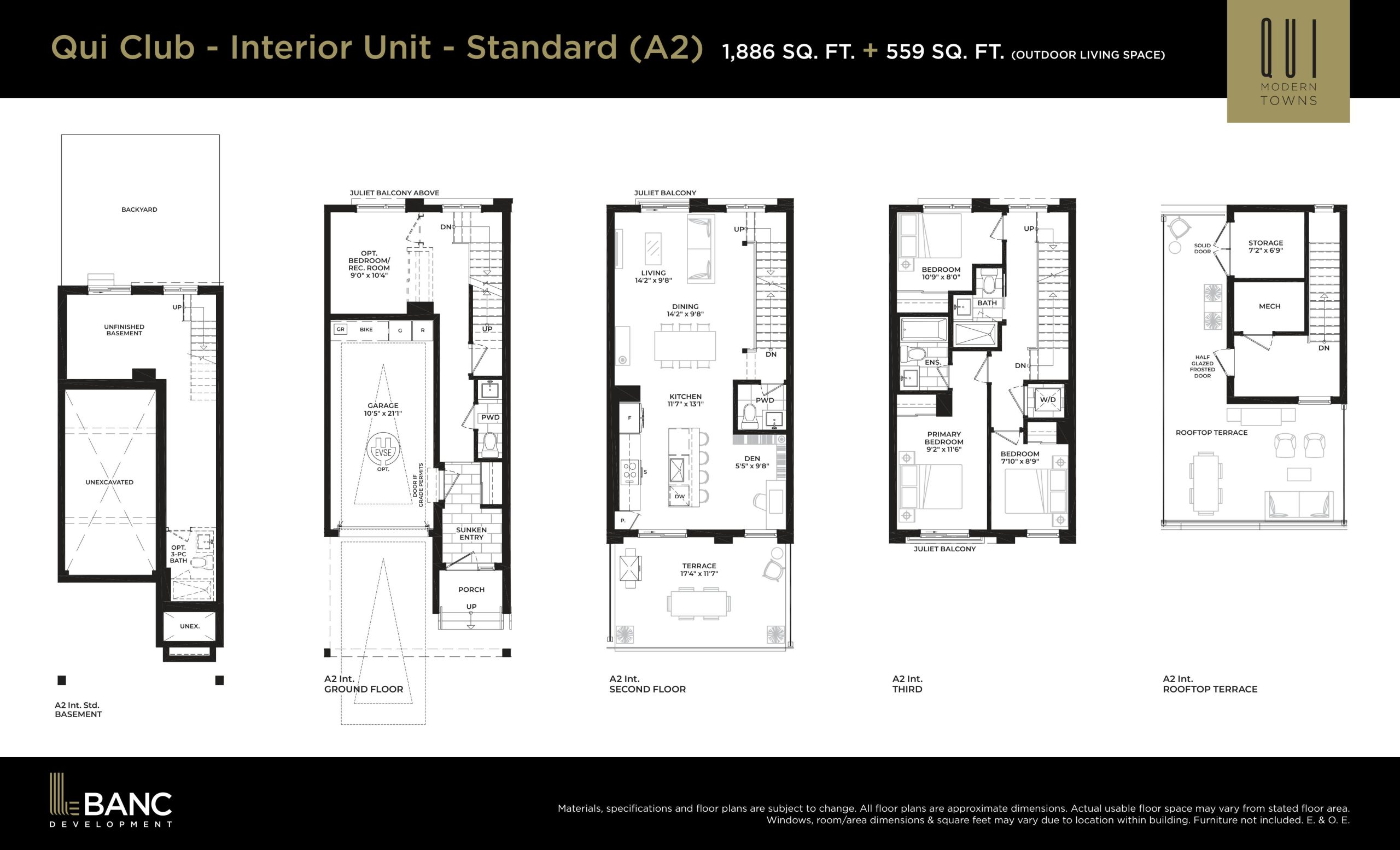 Qui Club - Interior Unit - Standard A2 floor plan