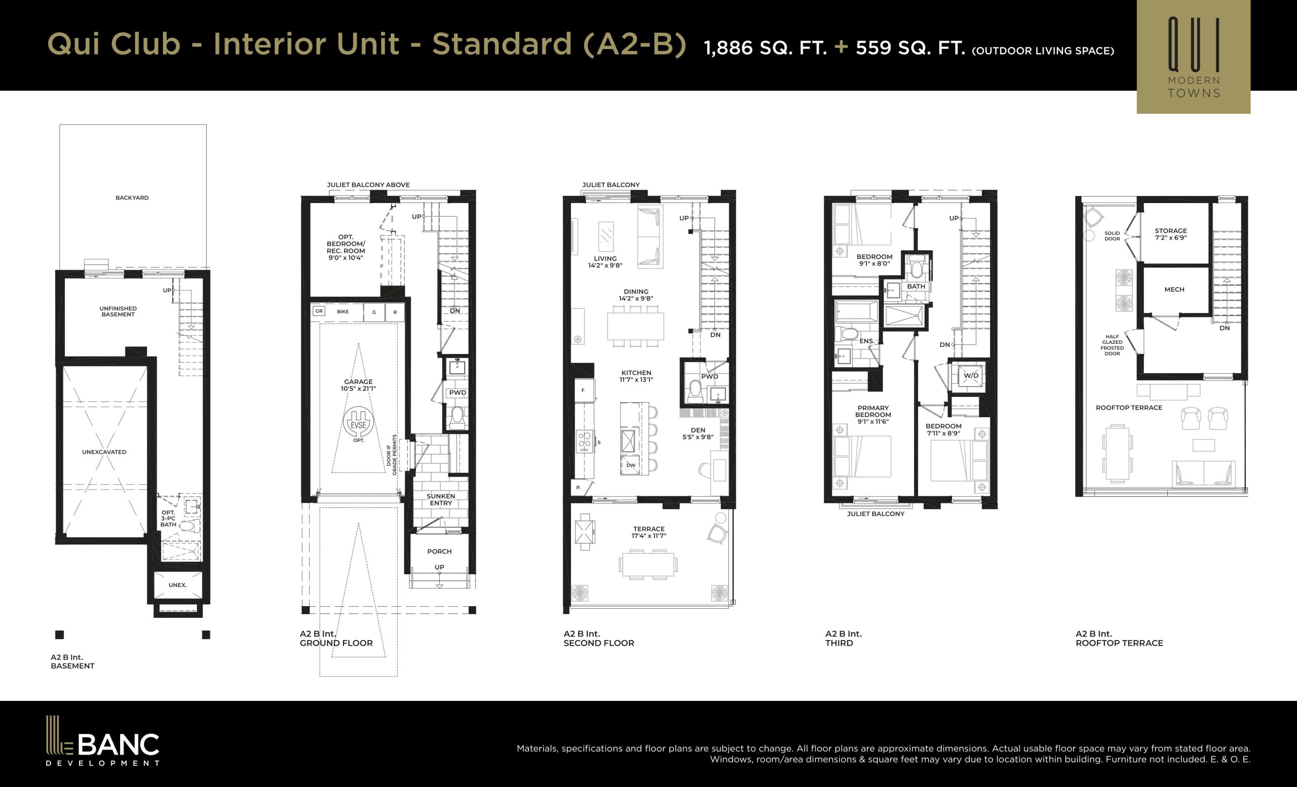 Qui Club - Interior Unit - Standard A2-B floor plan