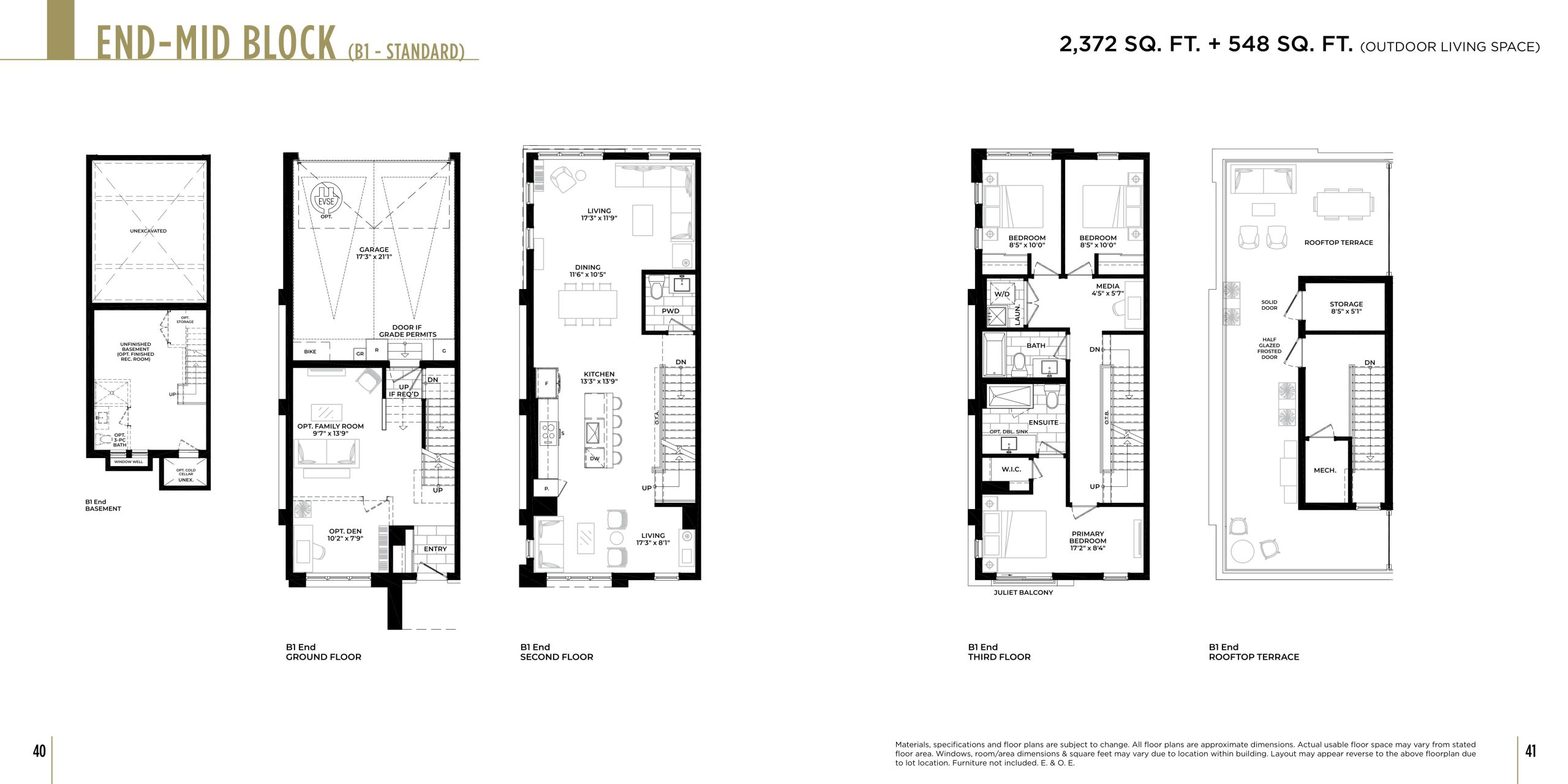 End-Mid Block - Standard floor plan