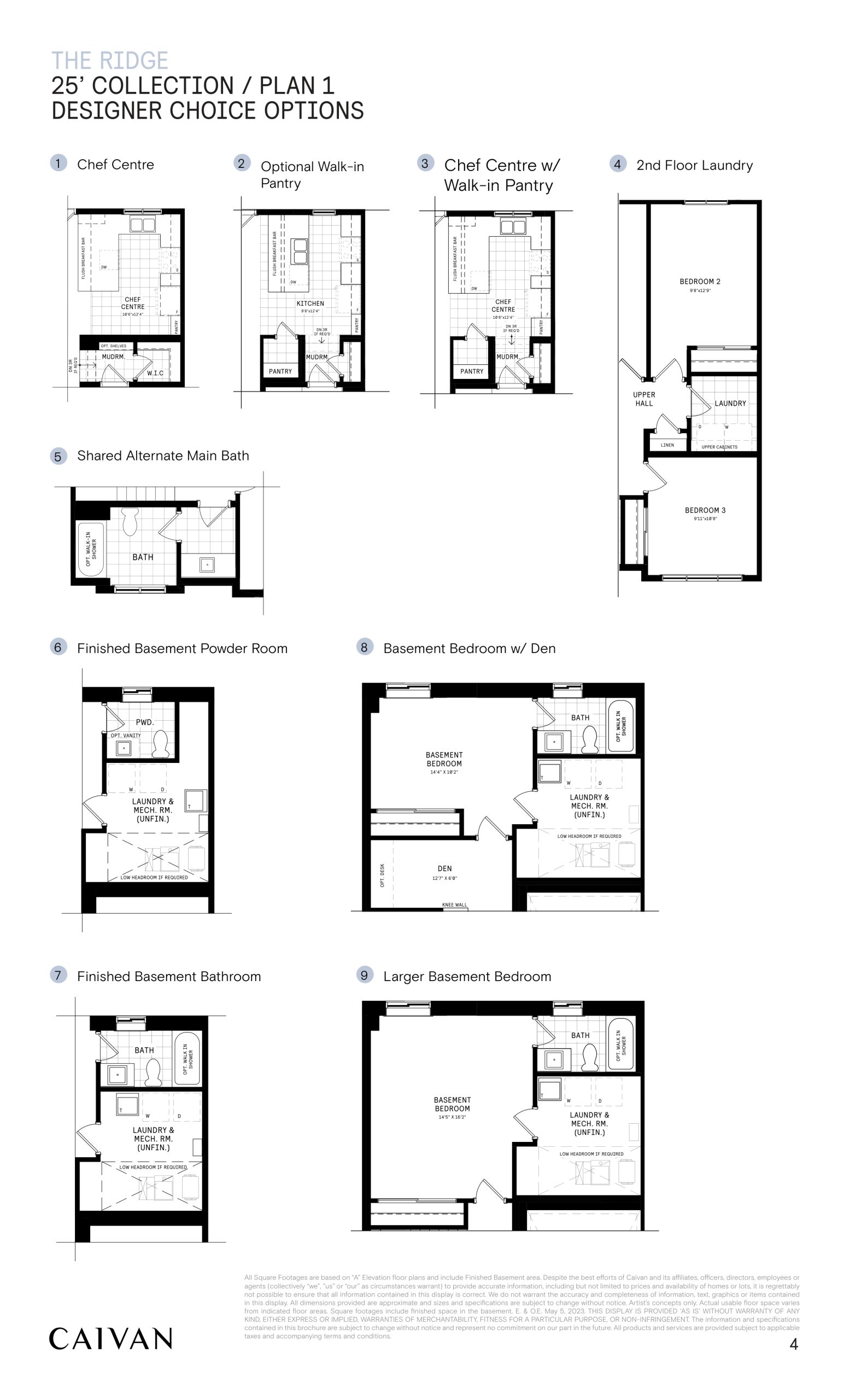 25' Collection / Plan 1 - Options floor plan